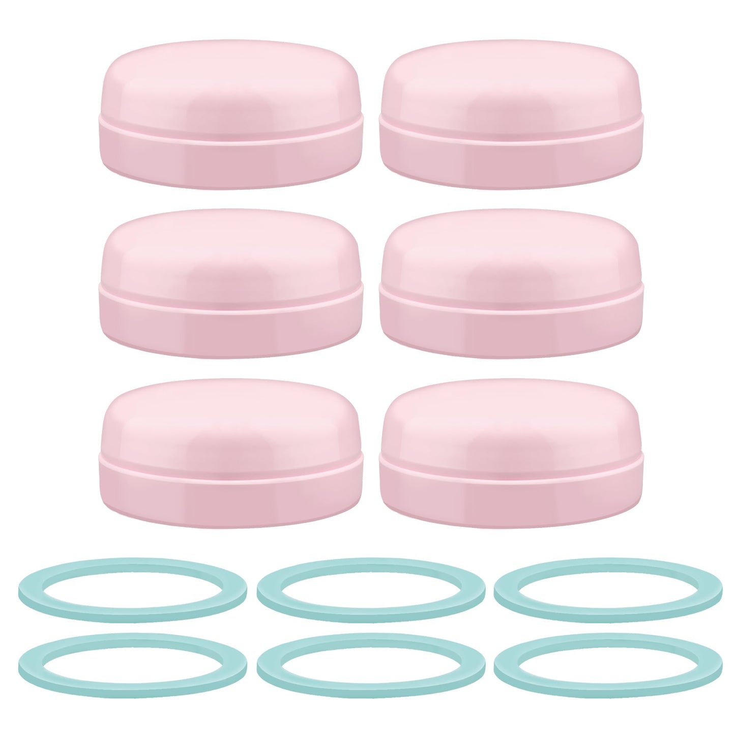 Maymom Tapas Sólidas, también conocidas como Tapas de Viaje, con Anillo de Sellado, Compatibles con Biberones Avent; La tapa reemplaza el aro roscado y el disco de sellado del biberón Avent Natural; Compatible con biberones Avent Anticólicos de Polipropil