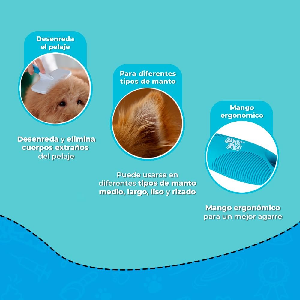 Carda Desenredante Fancypets Tamaño Chico para Perro y/o Gato