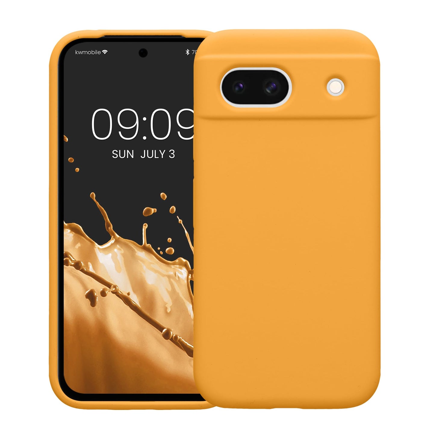 kwmobile Carcasa Compatible con Google Pixel 8a Funda - Case TPU y Silicona antigolpes - Apto Carga inalámbrica - Mango