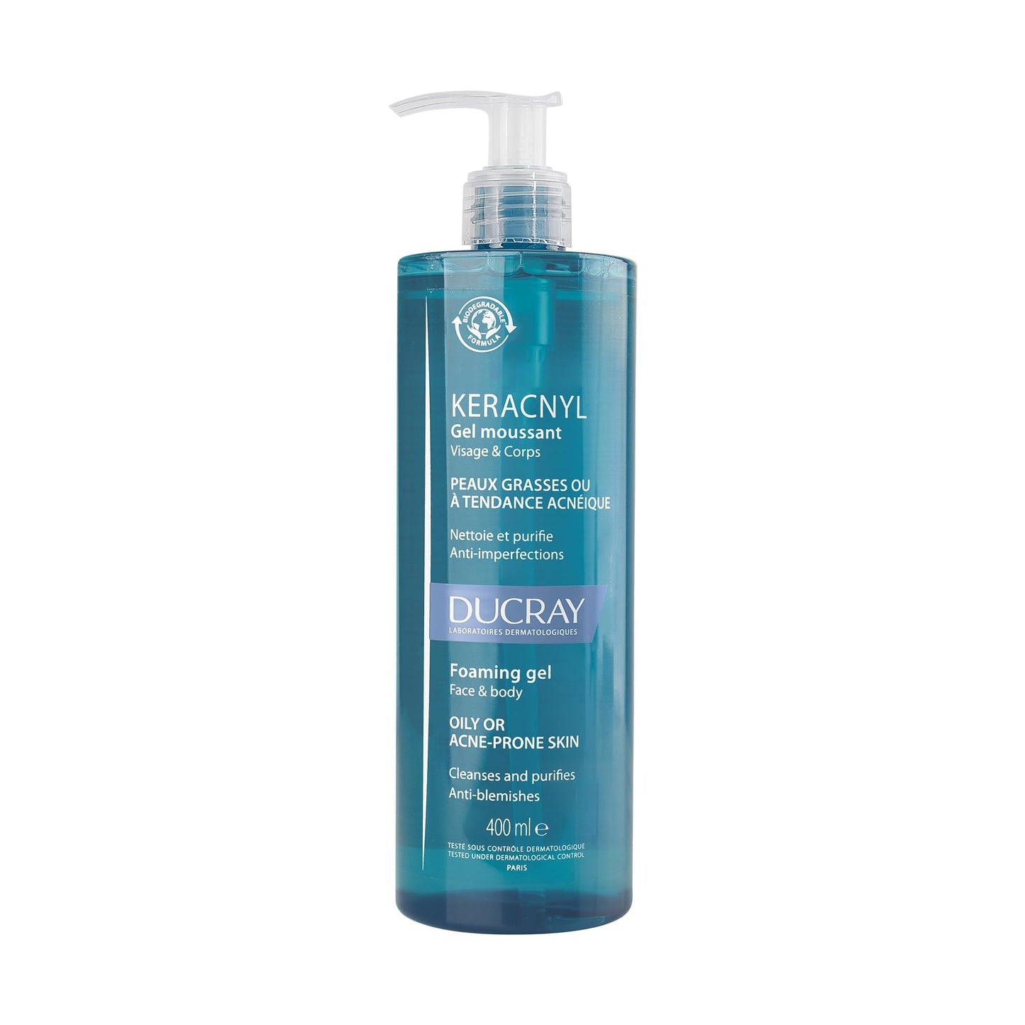 Ducray D-Keracnyl Gel Limpiador Anti-Acne, 400 ml