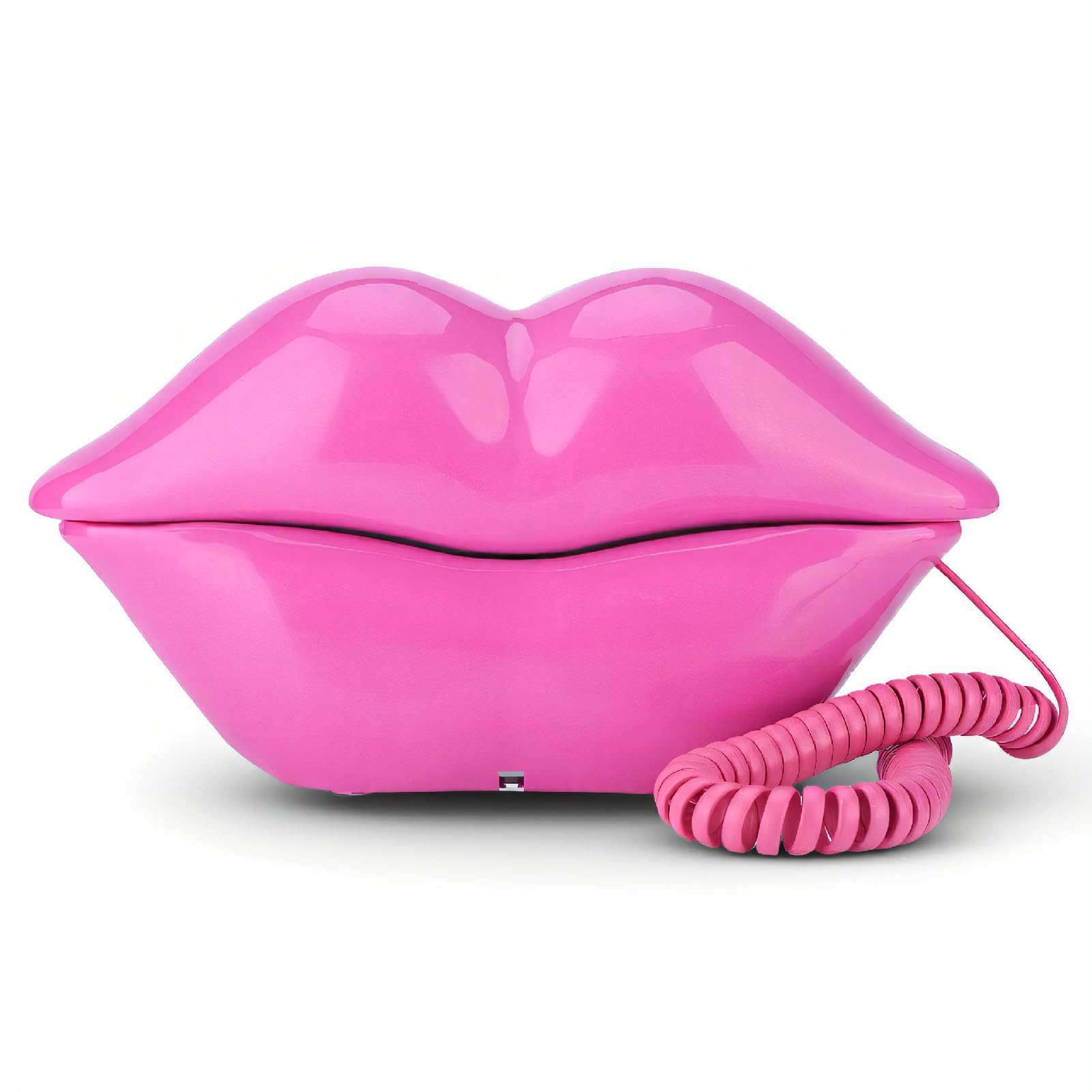 Eboxer Teléfono Creativo con Cable, Novedad Gracioso Labio Rojo Rosa Teléfono Fijo de Decoración como Regalos para Amigos y Familias,Adecuado para Hotel, Hogar, Oficina