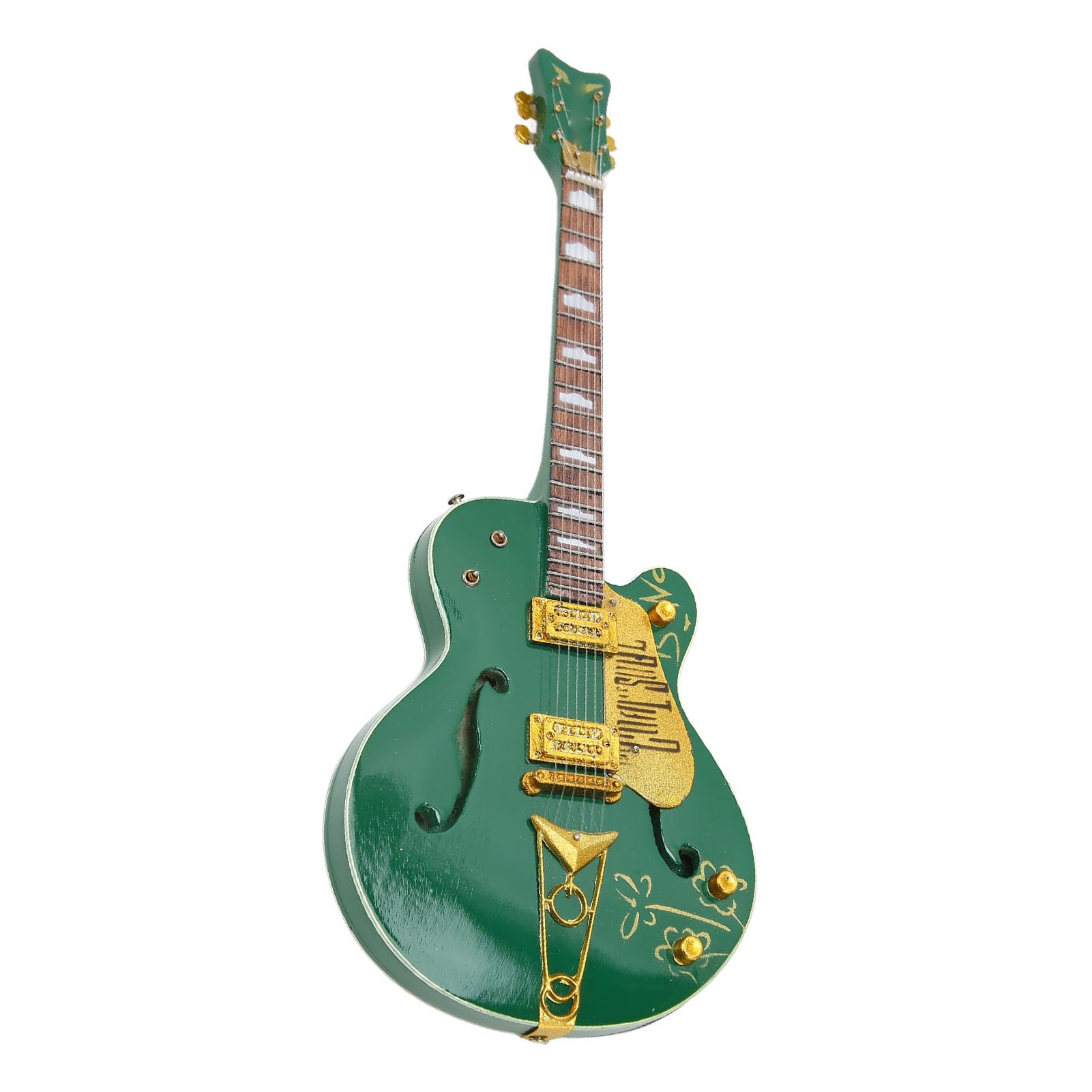 Guitarra Eléctrica de Madera con Estuche y Soporte, Decoración del Hogar Elegante, Réplica Musical para Colección y