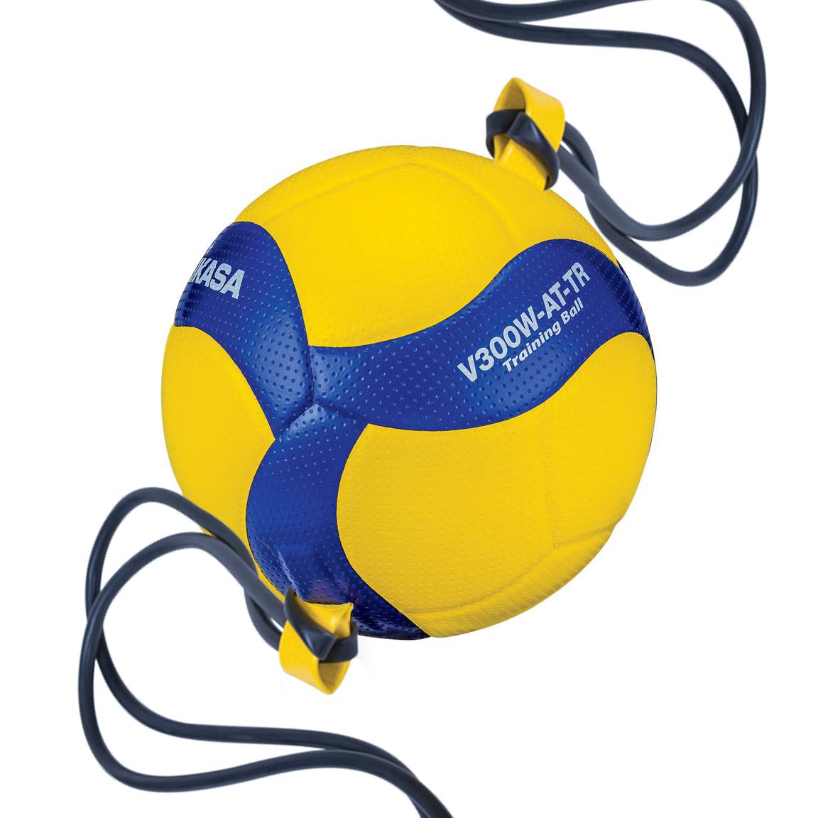 Mikasa V300W-AT-TR - Balón de Voleibol de Entrenamiento Atado, Azul/Amarillo