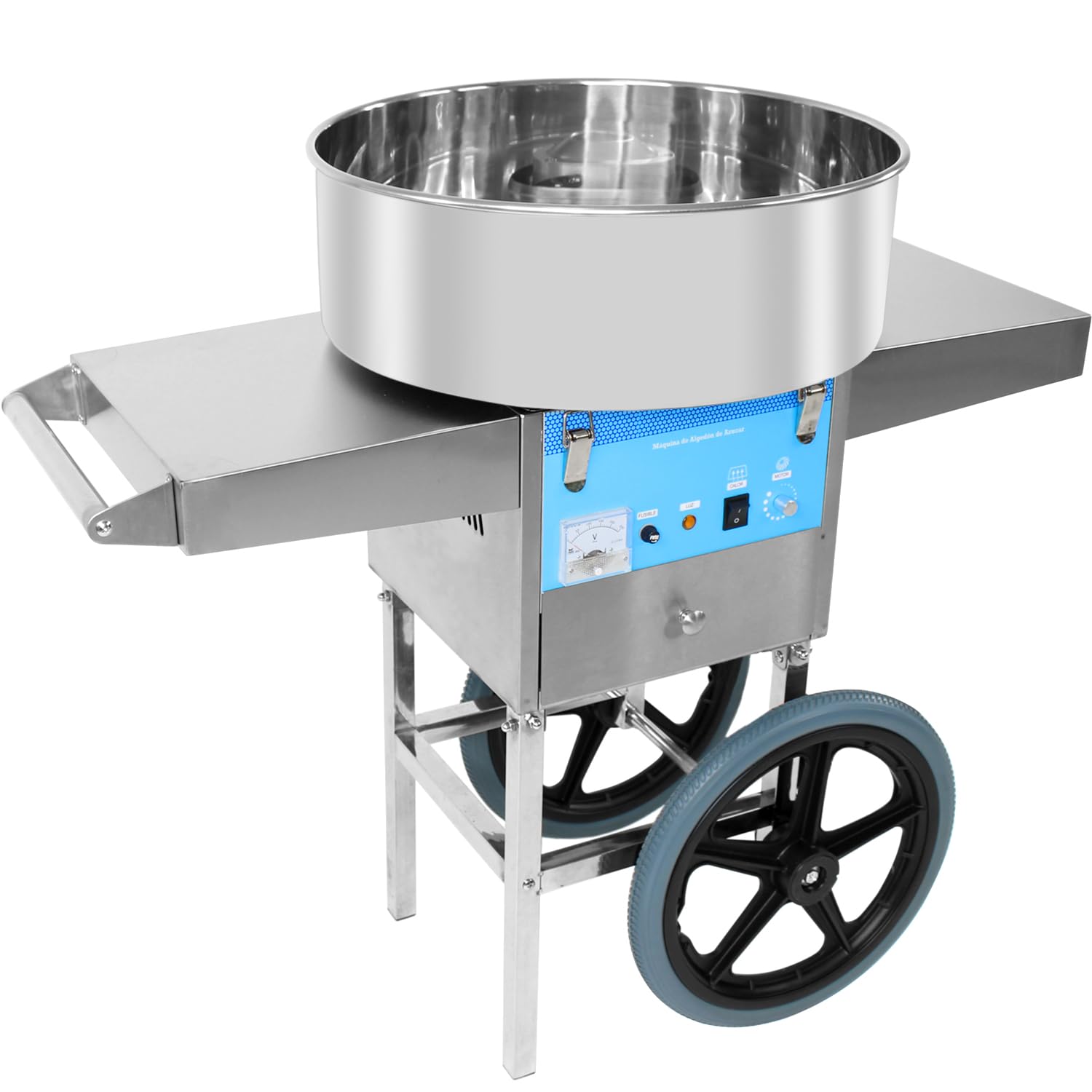 GUTSTARK Maquina Algodon Azucar Comercial Ruedas 110v 1000w Cotton