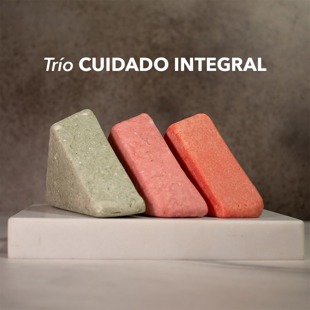 Set Shampoo en Barra AMAI Natural – Hidratante, Anticaída y Rizos Definidos – 3 Barras Sólidas Veganas, Sin Sulfatos, Ecológicas y Hechas en México