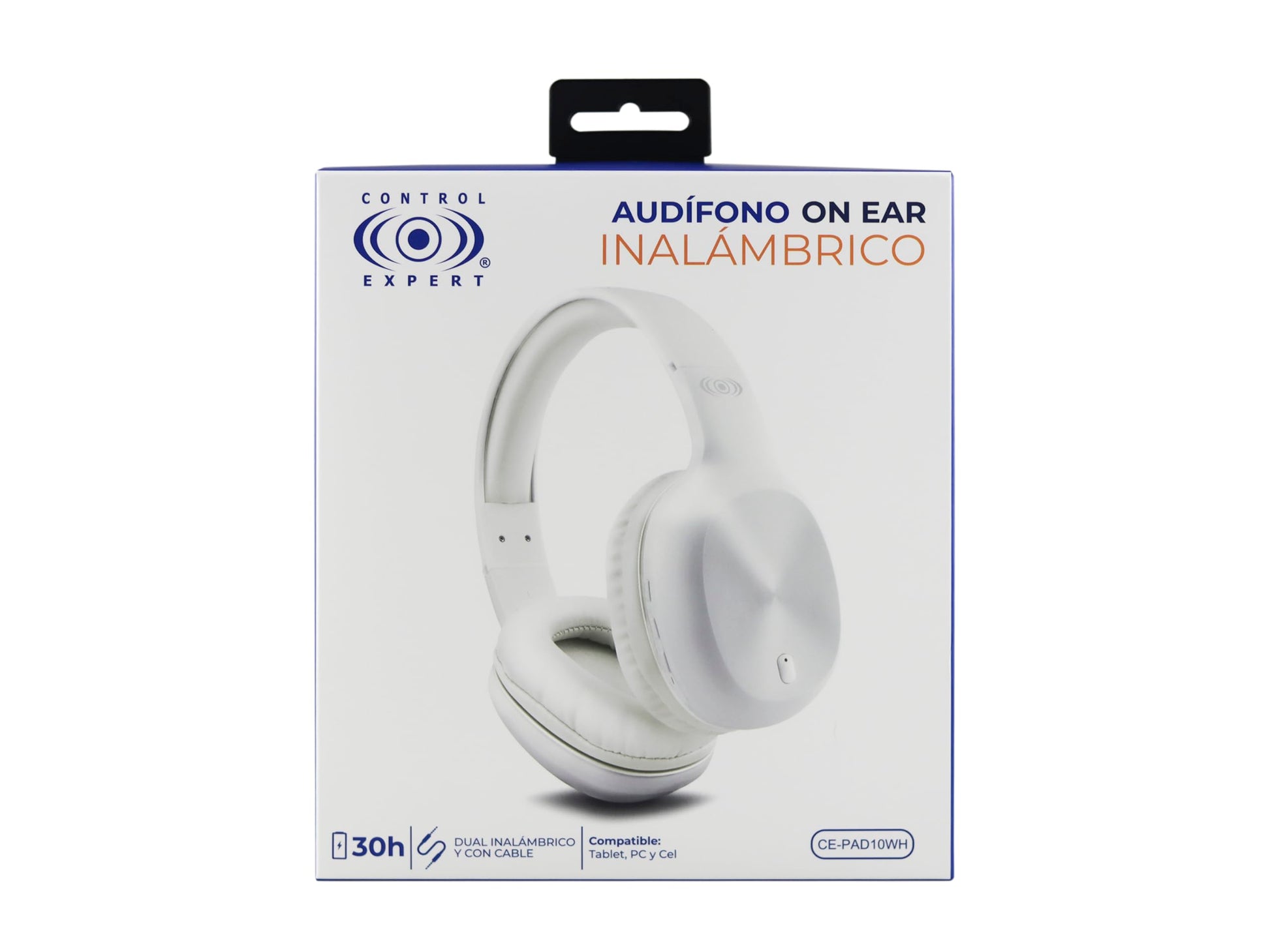 CONTROL EXPERT Audífonos inalámbricos Larga Duración 30 Horas Bluetooth Diadema Pc Tablet Android (Blanco)