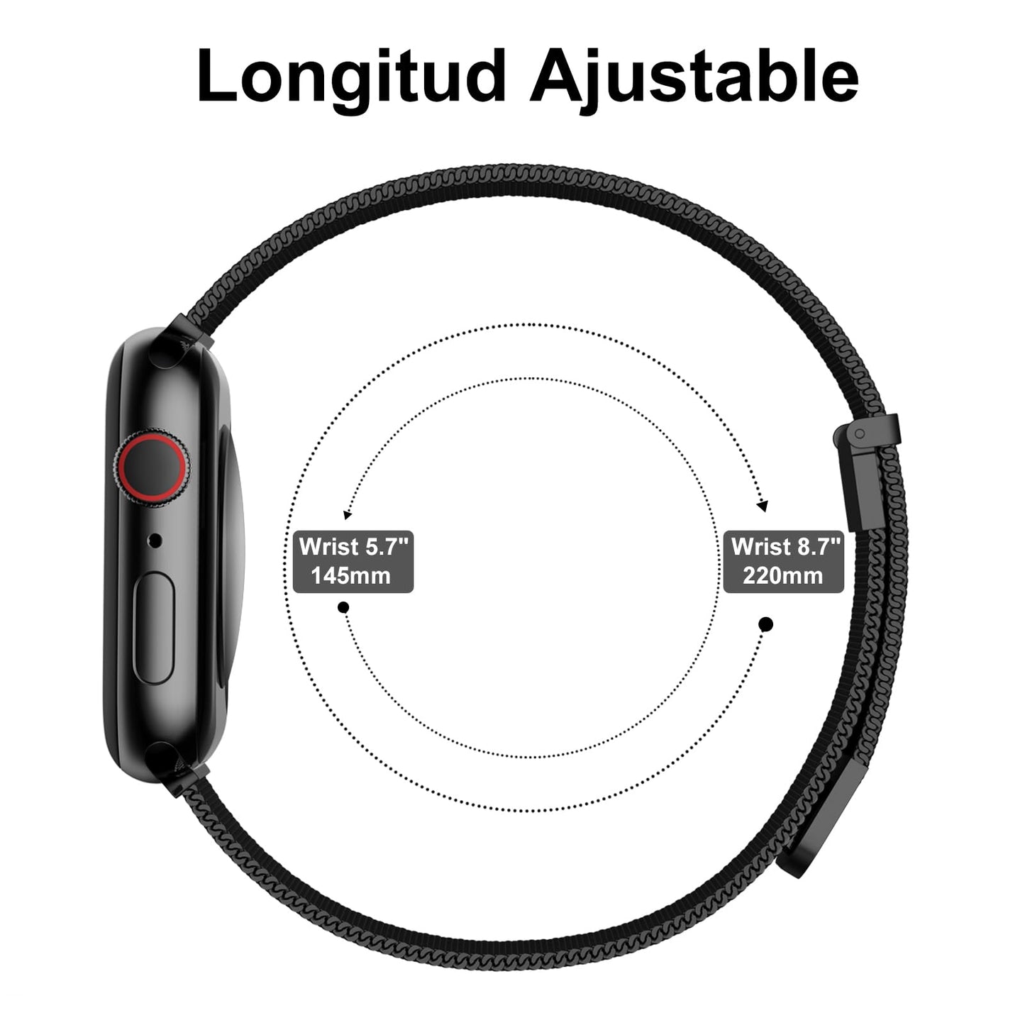GEAK Compatible con Correa Apple Watch 38mm 40mm 41mm 42mm 44mm 45mm 49mm, Clásica Correa de Metal de Acero Inoxidable Compatible con iWatch Series 9 8 7 6 5 4 3 2 1/SE Ultra 2