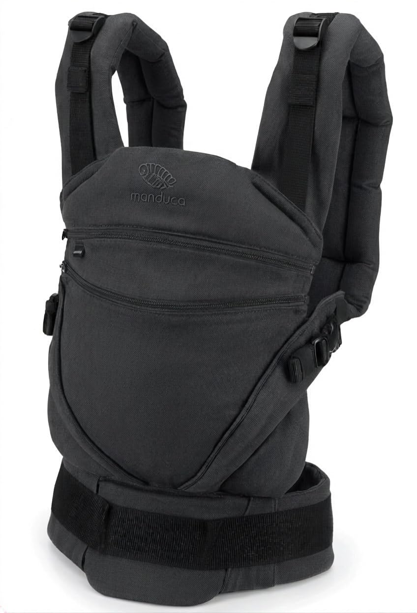 Manduca XT Happy Kiss Portabebé Ergonómico de Algodón Orgánico, Mochila Cangurera Multiposición (Frente, Cadera, Espalda), Ajustable para Recién Nacidos y Niños (3.5 a 20 kg), sin Insertos, XT Cotton