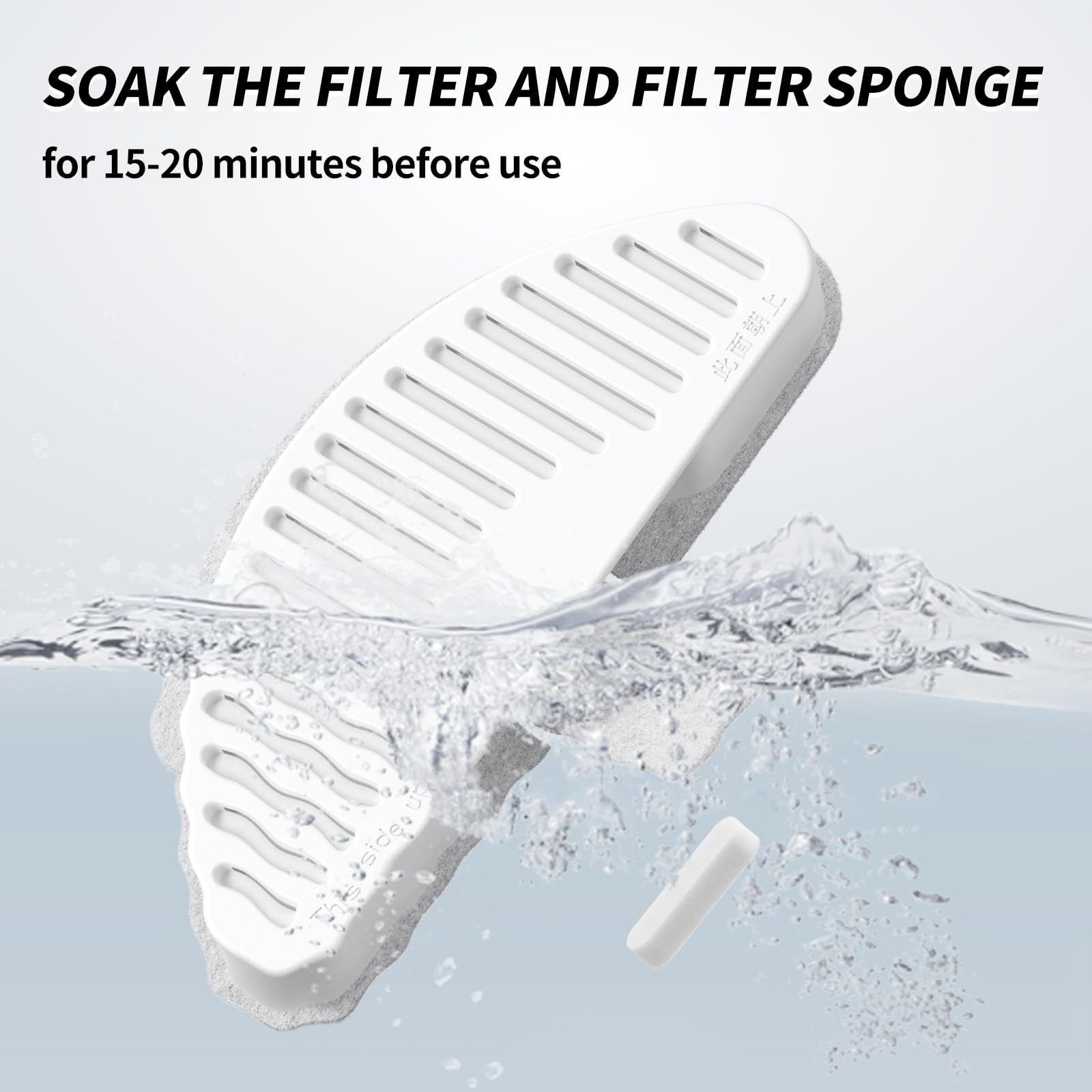 Filtros de Repuesto y Esponjas uahpet para Fuente Automática para Mascotas