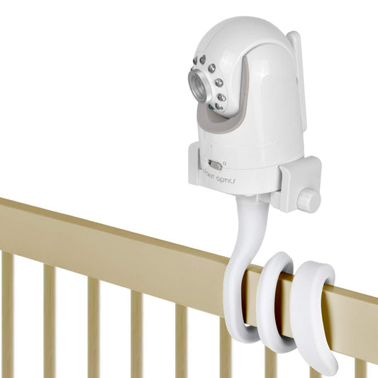 iTODOS Estante para cámara de bebé Compatible con la óptica Infantil DXR 8 y DXR-8 Pro y la mayoría de Otros monitores de bebé, Soporte Universal para cámara de bebé(Blanco)