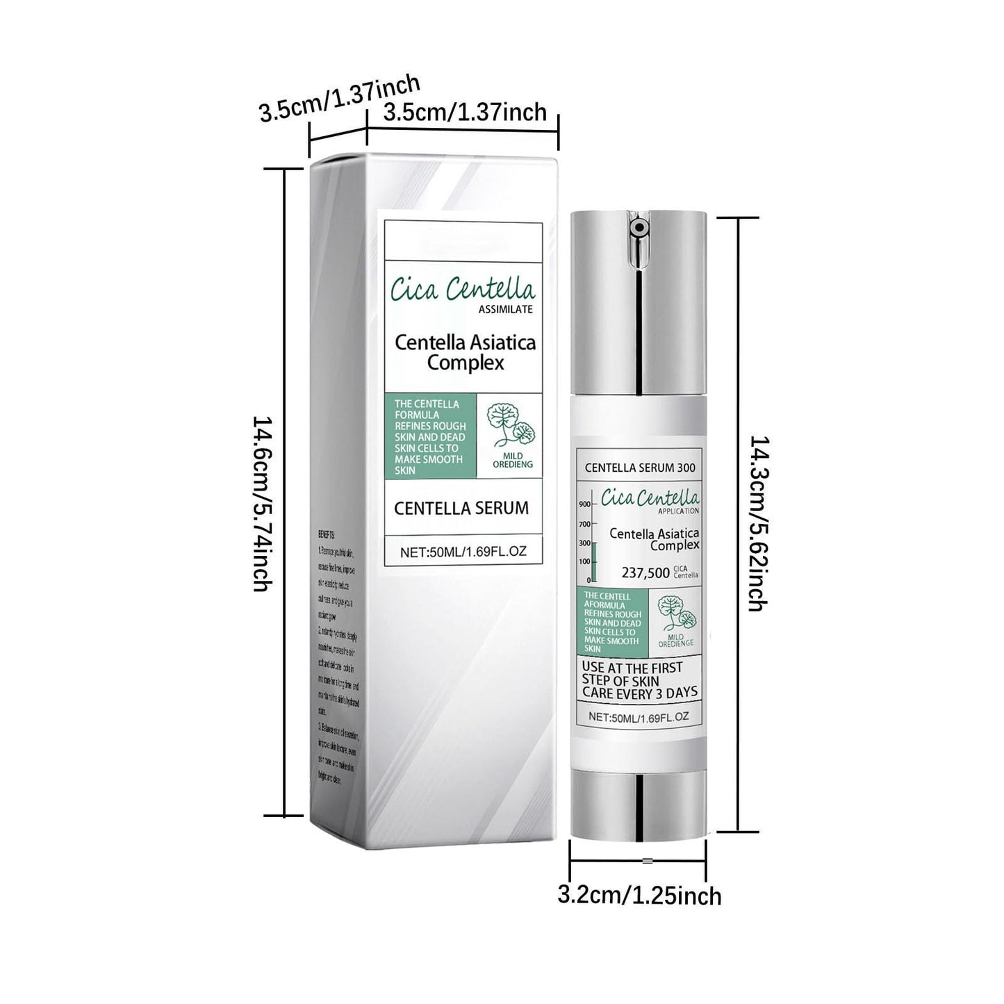 Centella asiatica essence, 50ml Centella Serum Facial Korean Essence, Esencia Facial con Centella Complex, Hyaluronic Acid, Daily Face Essence for All Skin Type (B)