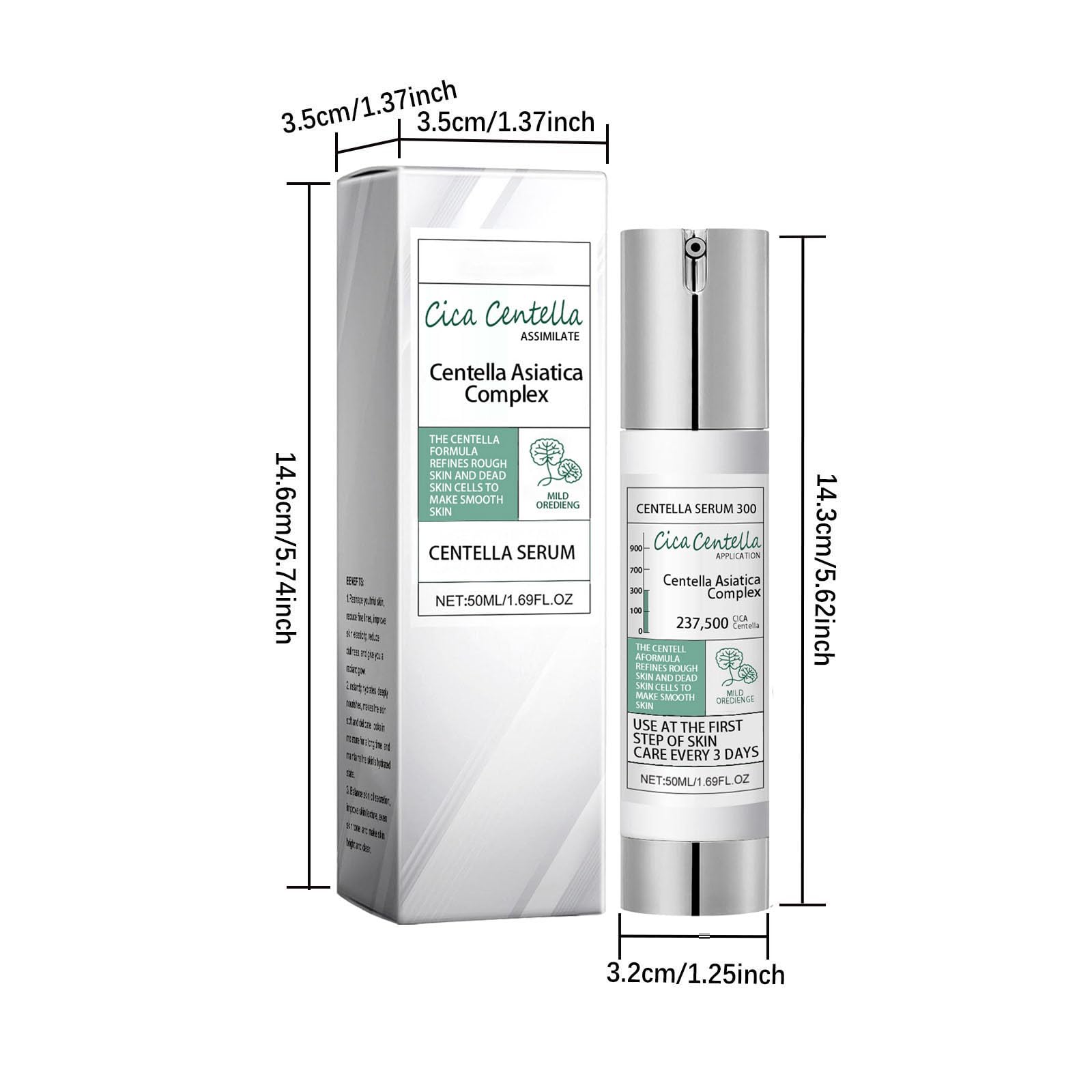Centella asiatica essence, 50ml Centella Serum Facial Korean Essence, Esencia Facial con Centella Complex, Hyaluronic Acid, Daily Face Essence for All Skin Type (B)