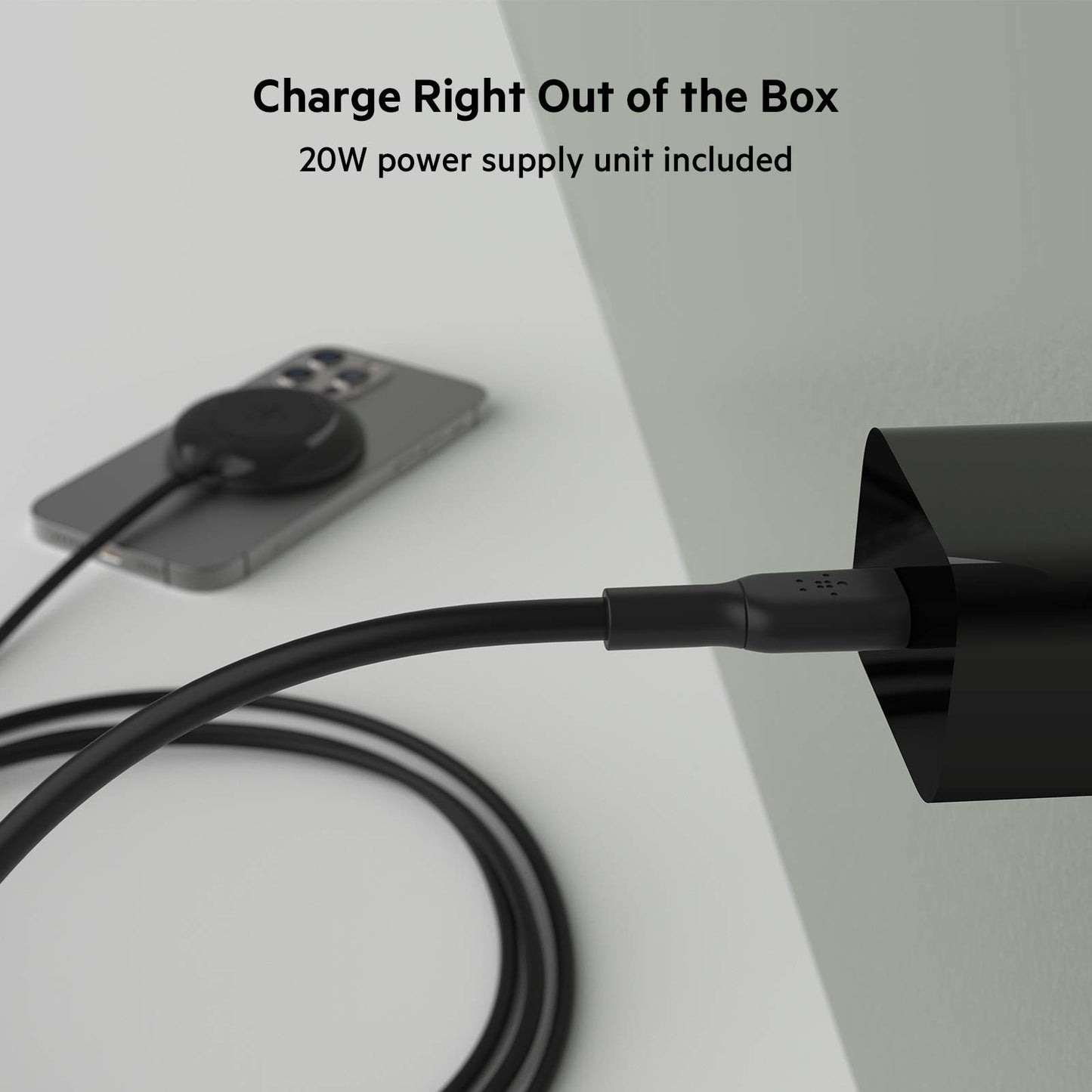 Belkin WIA005ttBK Base de carga magnética portátil de 7,5 W, Negro