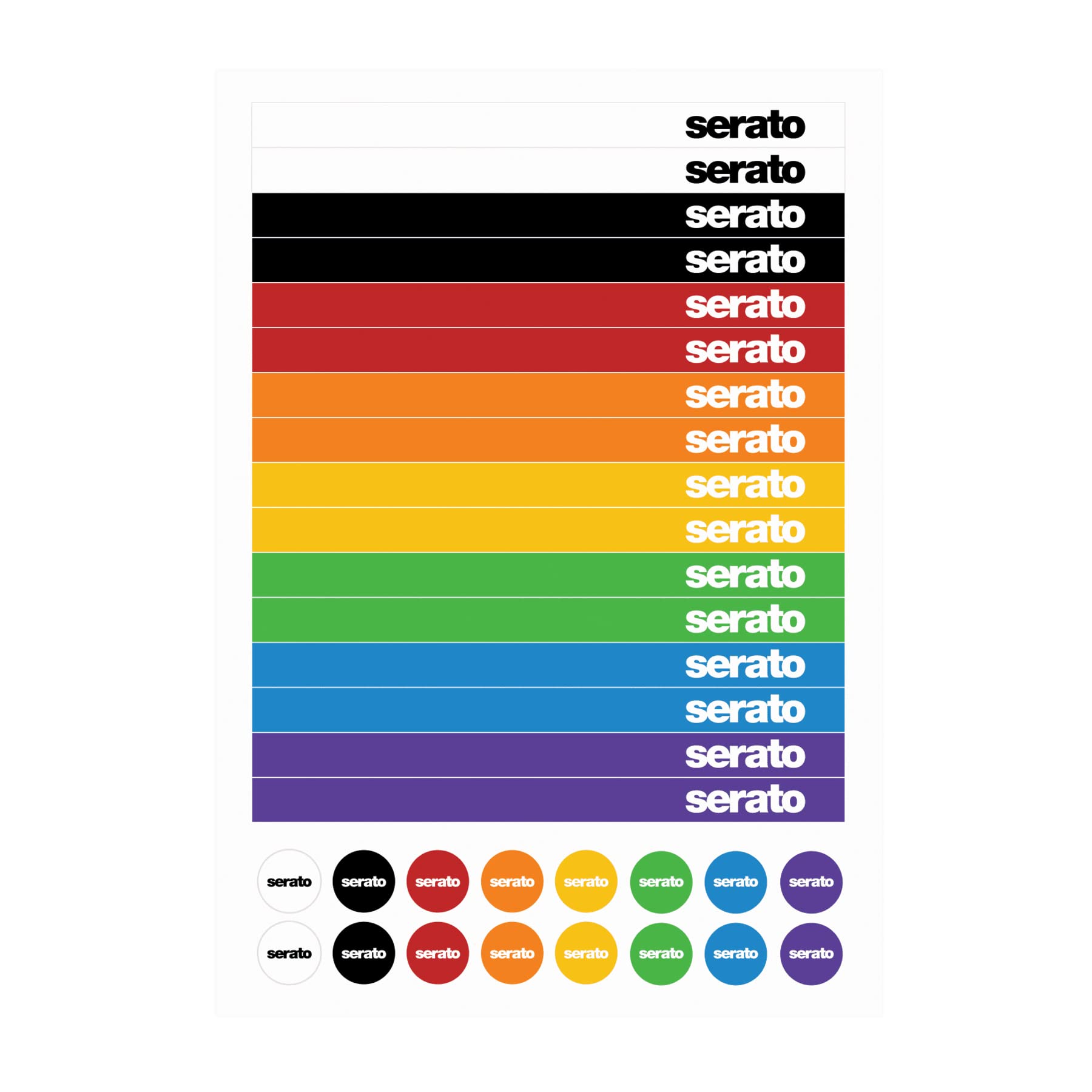 Serato SCV-PS-SL-BM - Bloqueo calcomanía de 12" Control de vinilo para Serato DJ - (par)
