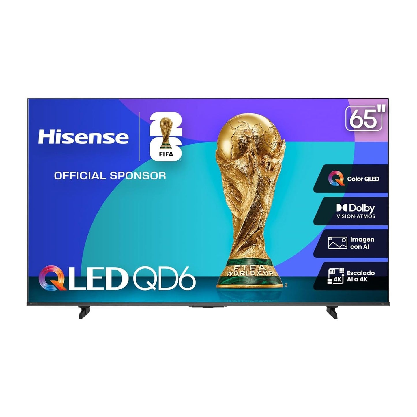 Hisense Televisión Pantalla 65 Pulgadas Fire TV QLED 4K UHD Color Negro Modelo 65QD6QFM