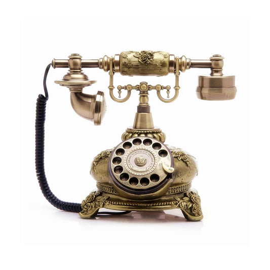 TelPal Retro Vintage Estilo Antiguo con Cordones Rotativos Escritorio Teléfono Teléfono Hogar Oficina Decoración
