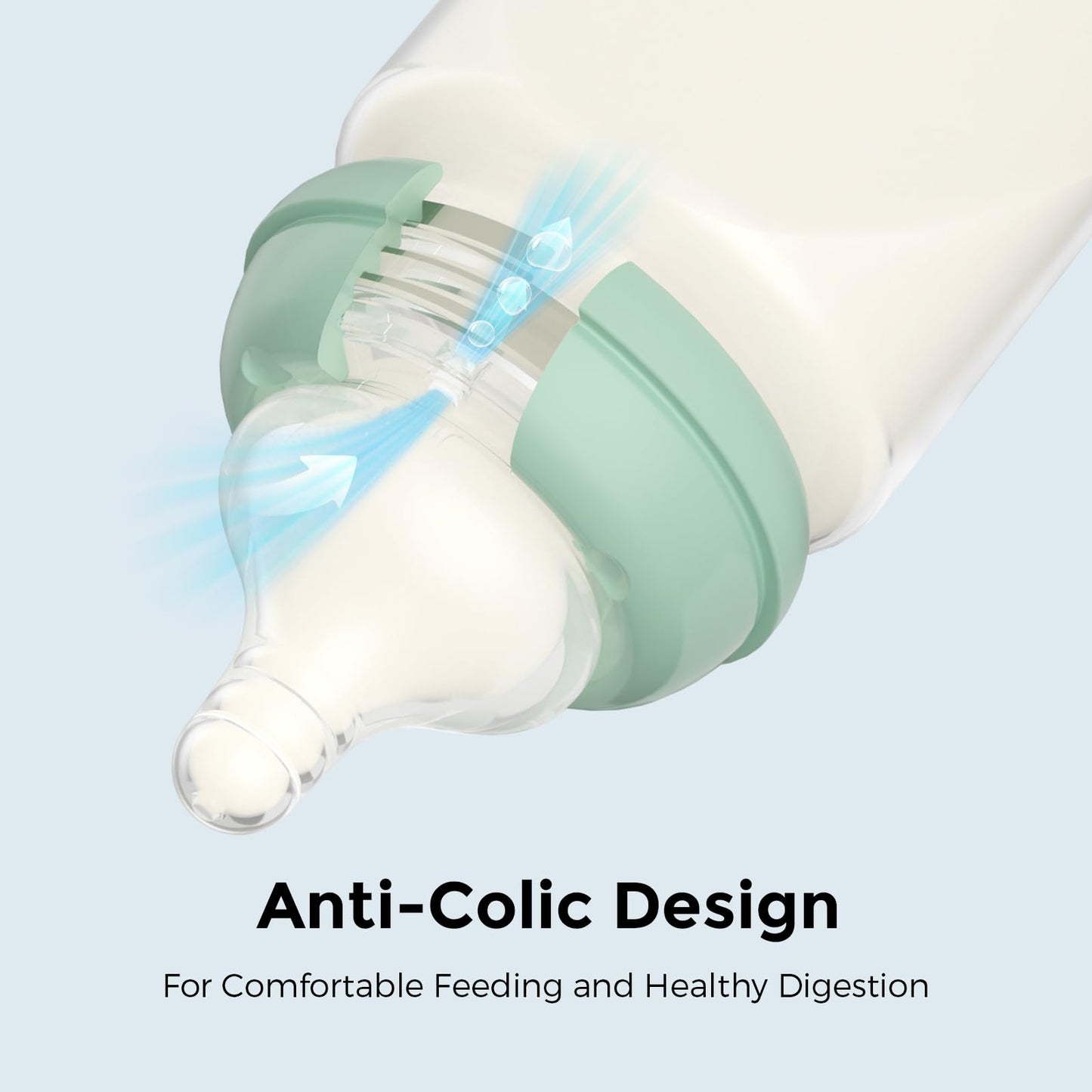 Momcozy tetina de bebé suave premium de flujo natural de silicona para biberones de cuello ancho, libre de BPA, perfectamente compatible con el enfriador de leche materna Momcozy, pequeño (paquete de