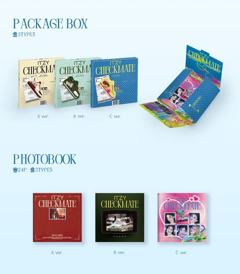 Dreamus ITZY - CHECKMATE SPECIAL EDITION Álbum+ juego de tarjetas de fotos de mensajes adicionales (C ver.) JYPK1428