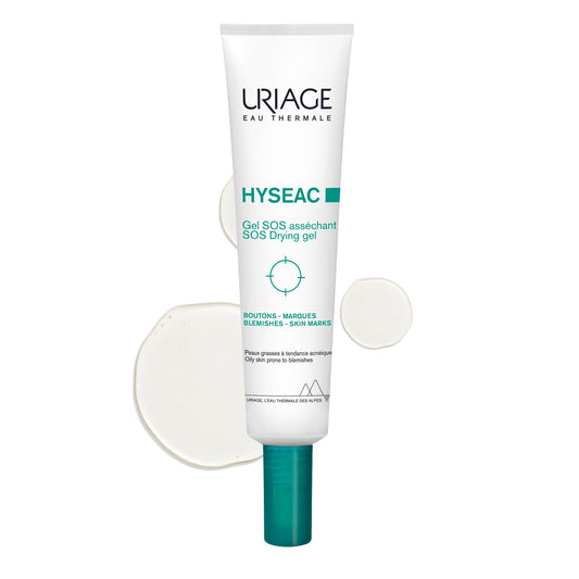 Uriage Hyseac SOS gel secante 15 ml – tratamiento localizado antiimperfecciones con AHA y ácido salicílico natural – seca, purifica y atenúa marcas con efecto parche invisible