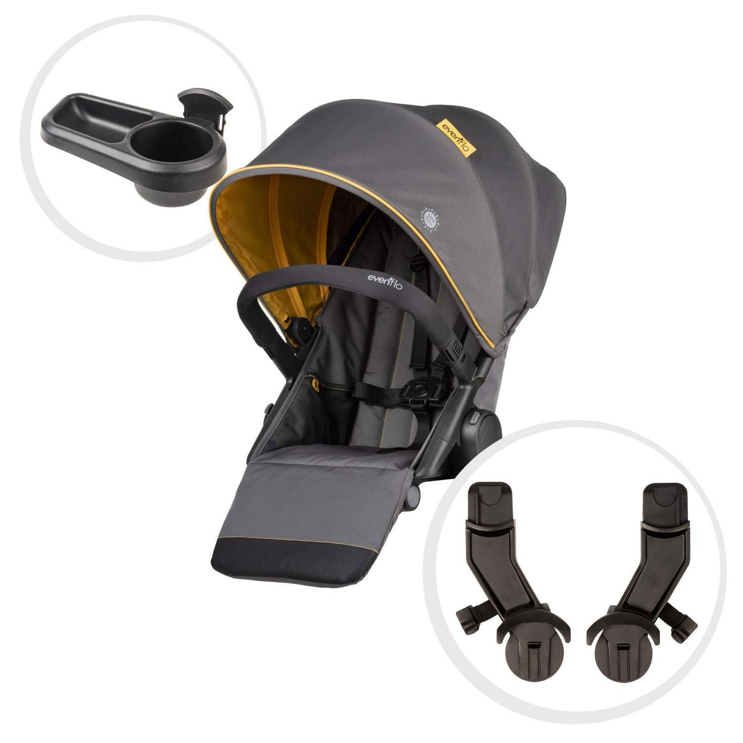 Carrito de Paseo Pivot Xplore Adventurer Gray con Segundo Asiento