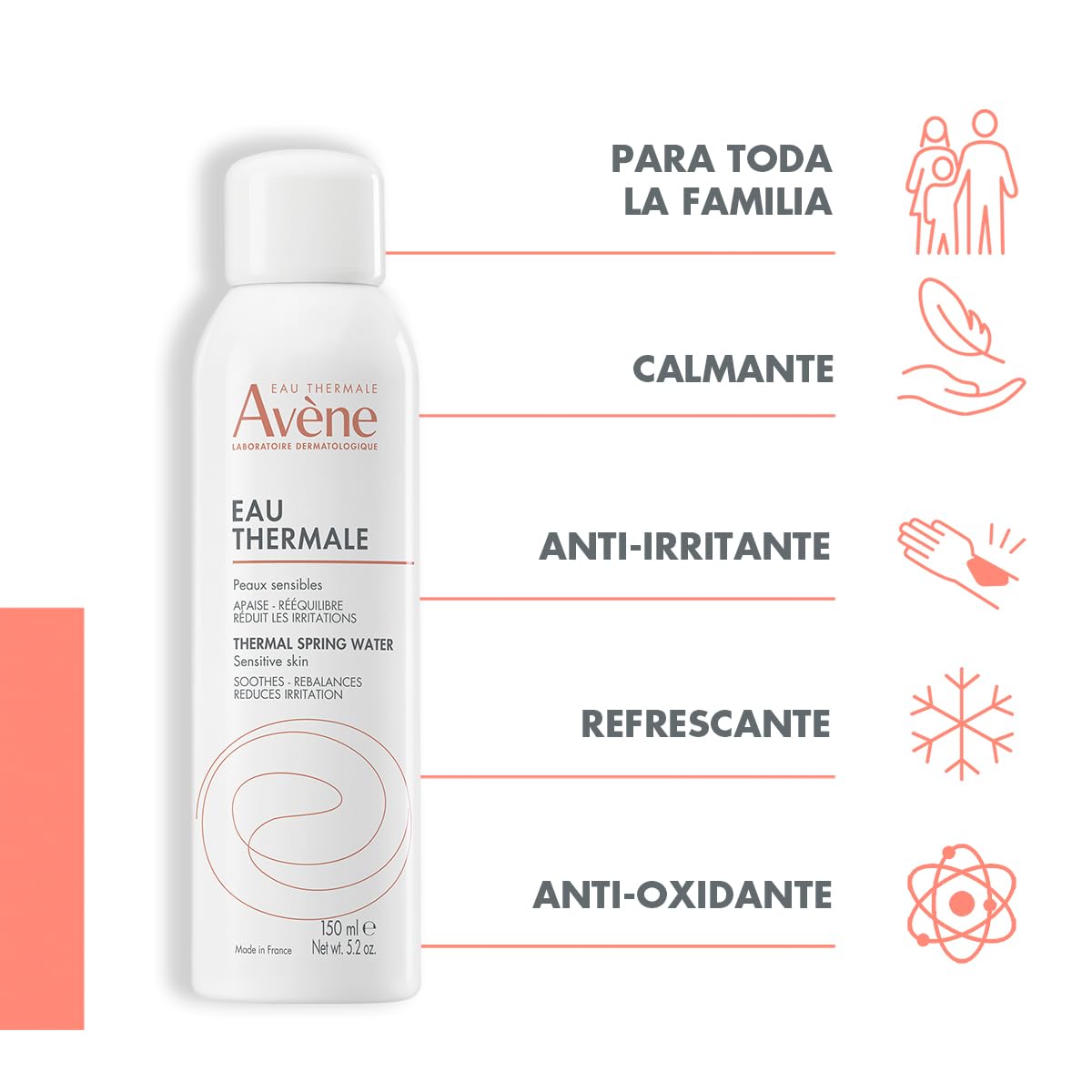 Avène Agua Termal Facial y Corporal en Spray, 150ml