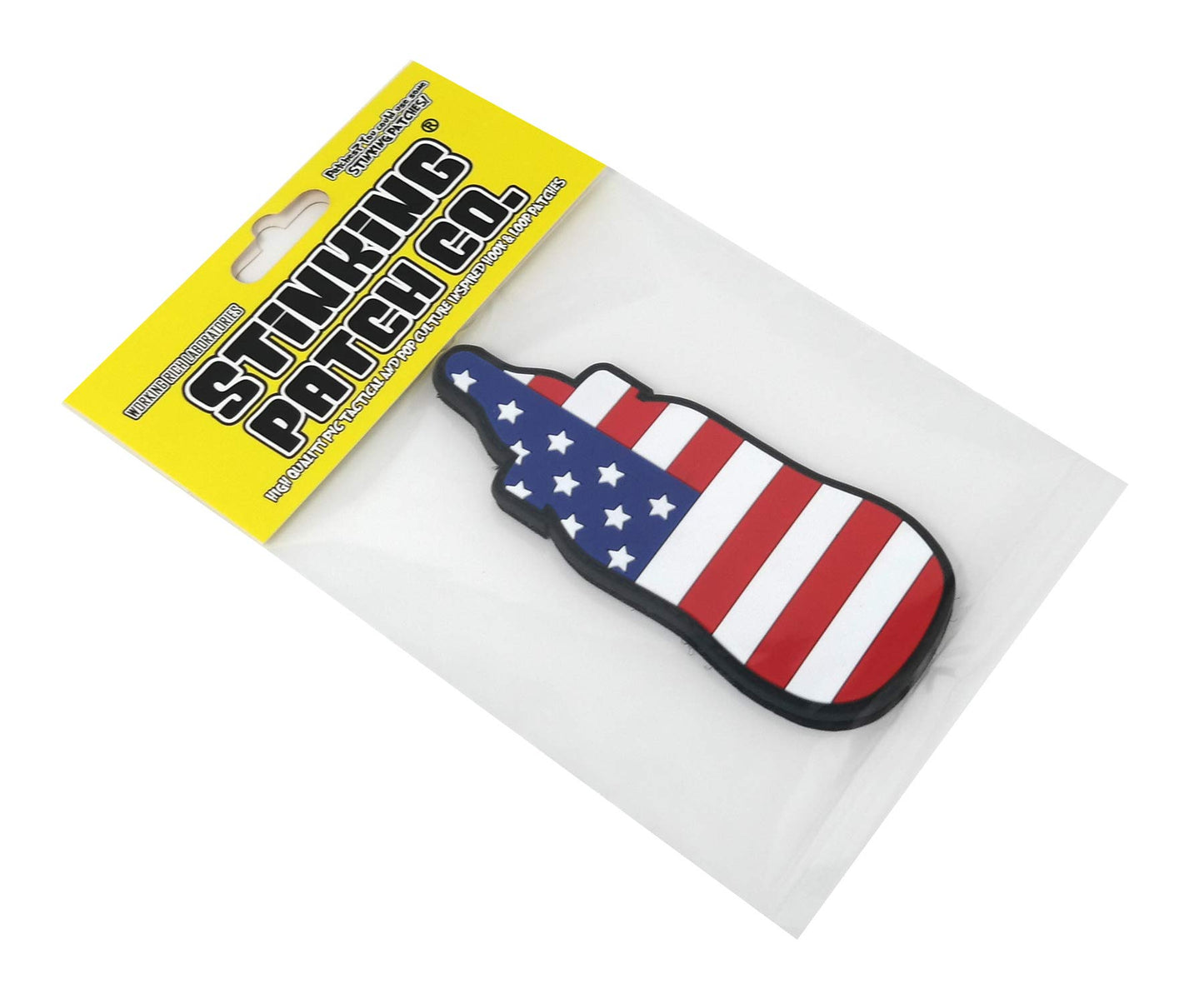 Stinking Patch Co. Bolsa de pañales con diseño de Bandera Americana para biberones de PVC, Parche táctico Divertido