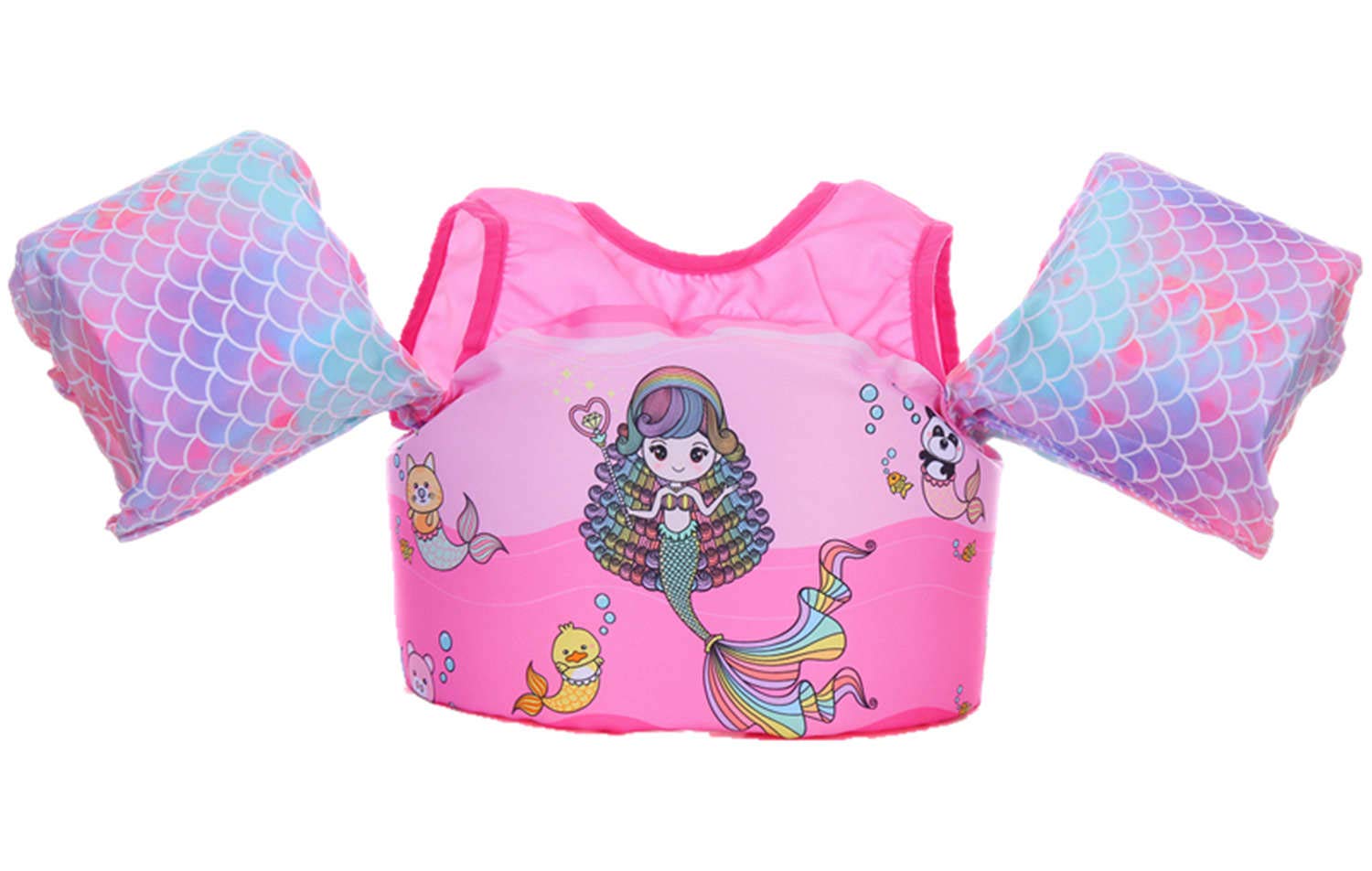 Chaleco Salvavidas para Niños Niña 2 3 4 5 6 Años Salvavidas para Bebe 30 a 55 Libras Natacion Kit con Chaleco de Seguridad y Doble Cierre para Piscina Parque Acuático Lago y Playa (Rosa)