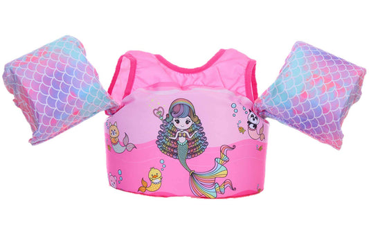 Chaleco Salvavidas para Niños Niña 2 3 4 5 6 Años Salvavidas para Bebe 30 a 55 Libras Natacion Kit con Chaleco de Seguridad y Doble Cierre para Piscina Parque Acuático Lago y Playa (Rosa)