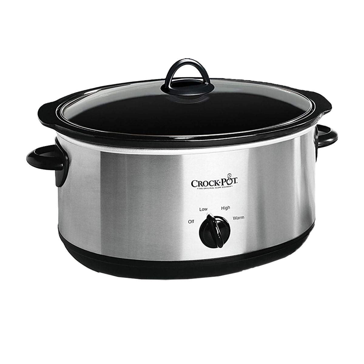 Crockpot - Olla de cocción lenta grande de 8 cuartos con mini calentador de alimentos de 16 onzas, acero inoxidable