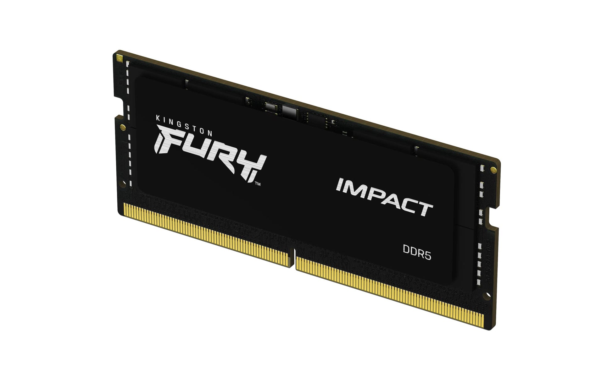 Kingston Fury Impact DDR5, Memoria Gamer para Laptop, Capacidad: 16GB, Frecuencia: 5600MT/s, Latencia: CL 40, Factor de Forma: SODIMM 262-Pin, Color: Negro, Numero de Parte: KF556S40IB-16
