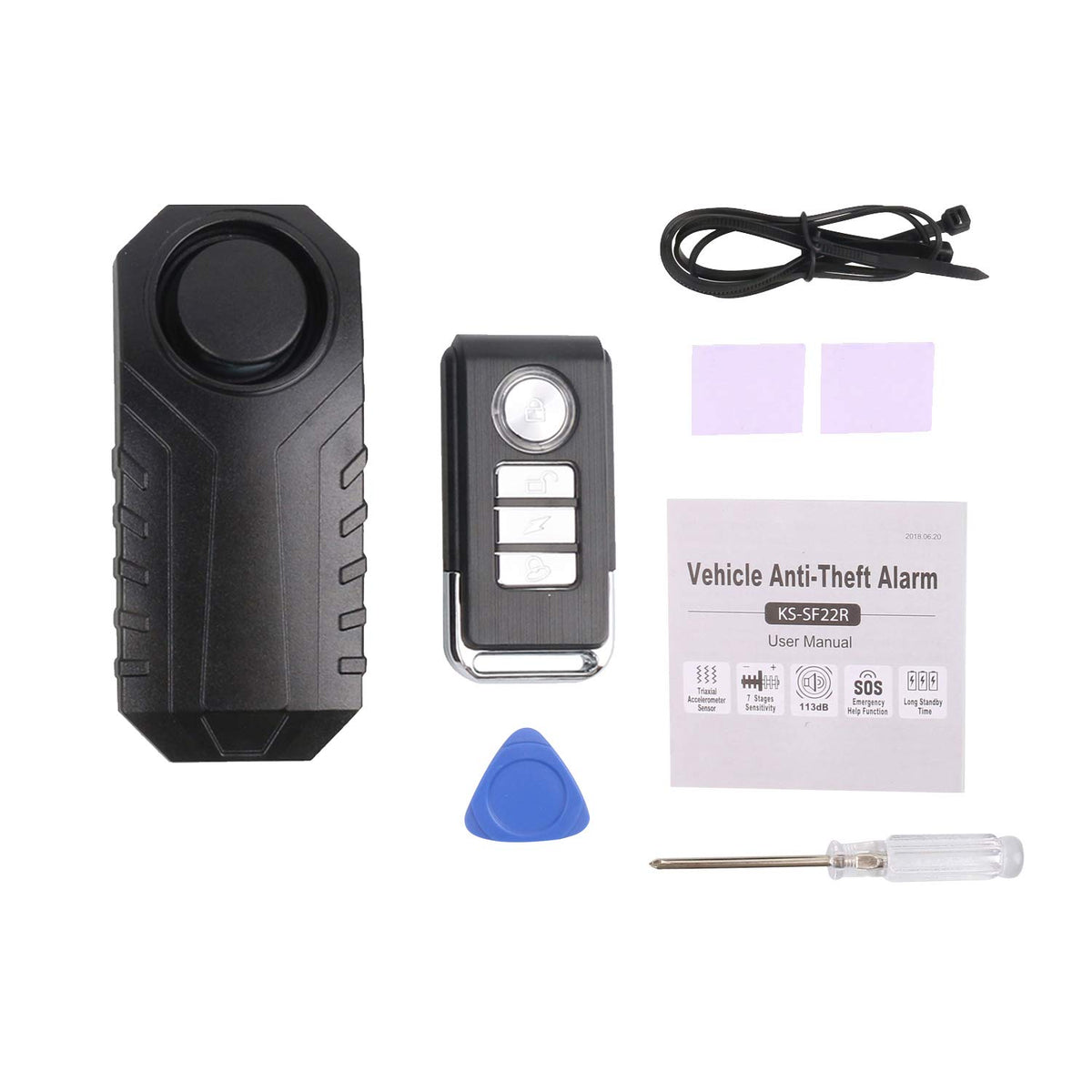 Alarma de Bicicleta Mengshen Súper Fuerte 113 db Antirrobo con Control Remoto