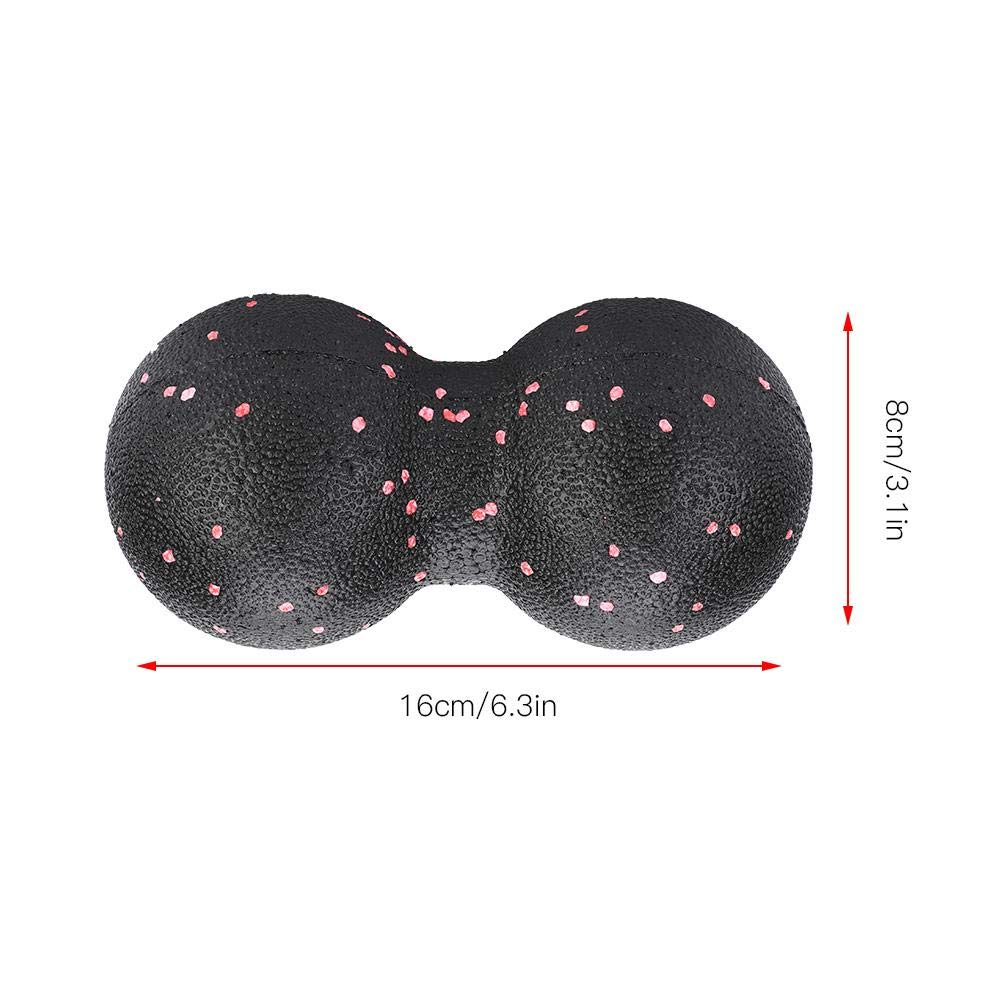 Pelota Masaje Miofascial Doble EPP Negra Terapia Muscular Pilates Yoga 16x8cm