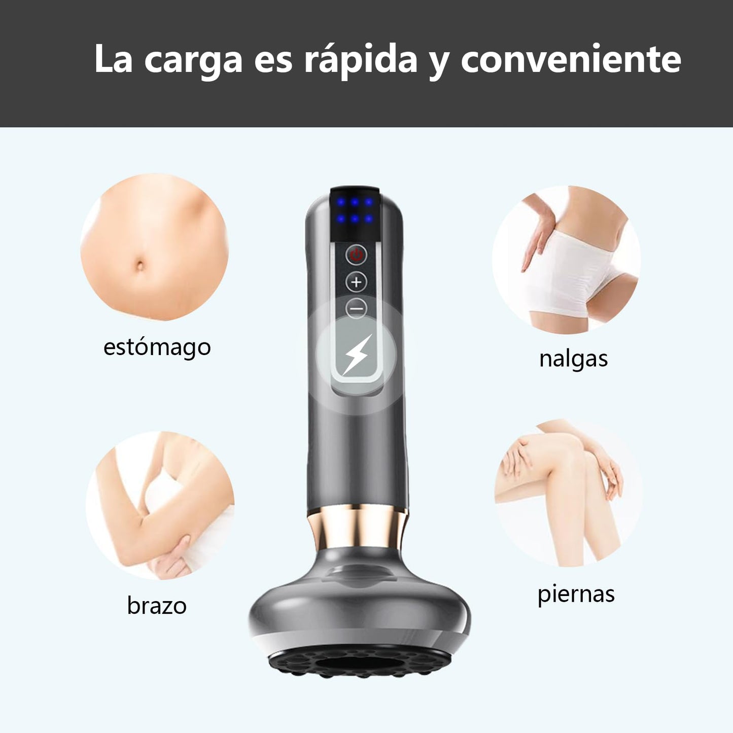 UOUOU Bluile Cellulite Massager,Masajeador anticelulitico, Dexvon Masajeador Anticelulitico, 12 niveles de succión ajustables con for Cintura, Brazos y Piernas y Brazos aliviar la fatiga y la piel