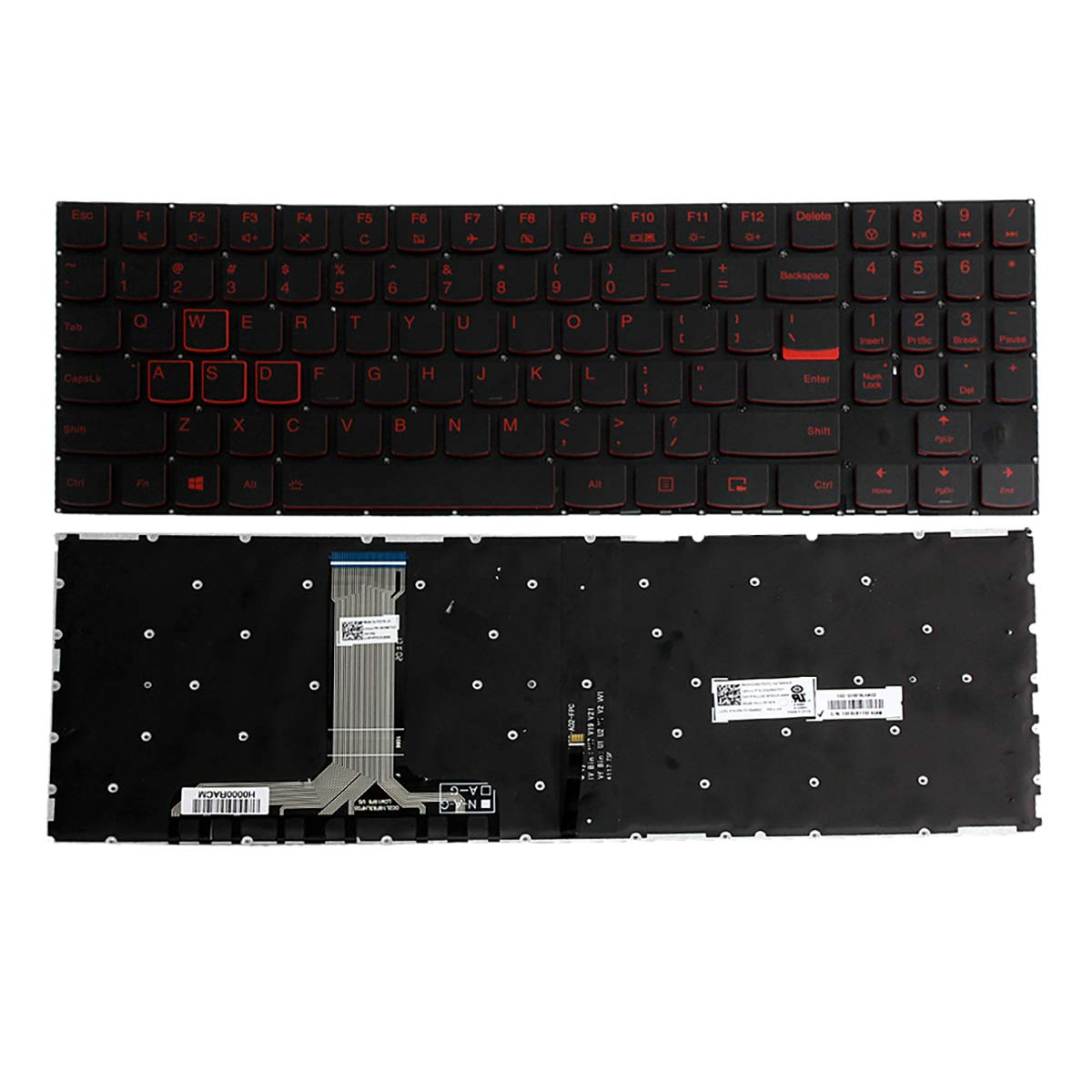 Teclado de Repuesto Lenovo Legion Rojo Negro Retroiluminado