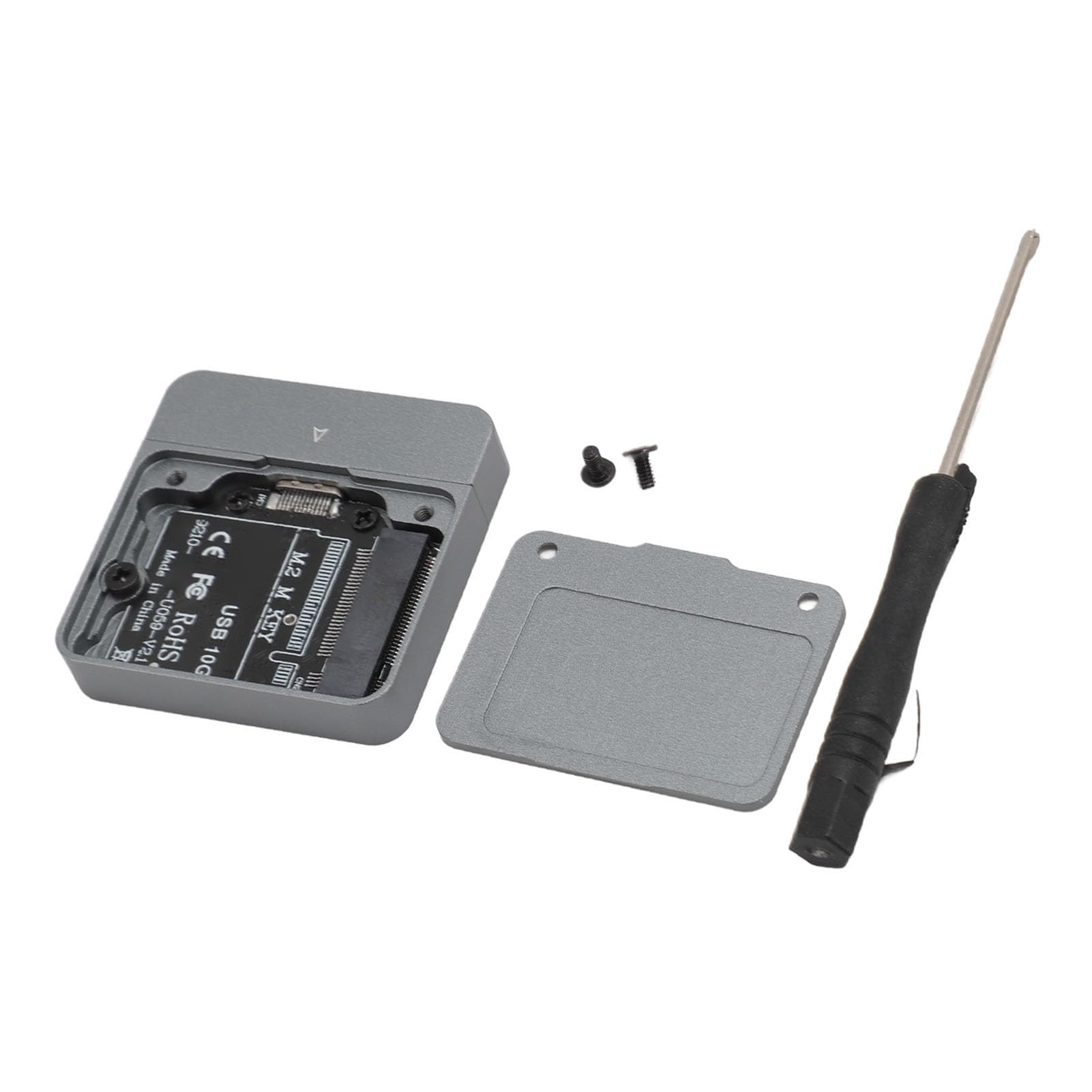Jectse NVME High Drive Caso de Alto Rendimiento Transferencia de Datos Rápidos PCIe M.2 M Case Externo SSD para la Aleación Ganadora de la Aleación (2230 Protocolo único de aleación de Aluminio)