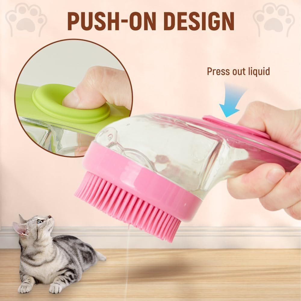 Cepillo de Baño Walquicks Verde con Dispensador de Champú para Mascotas