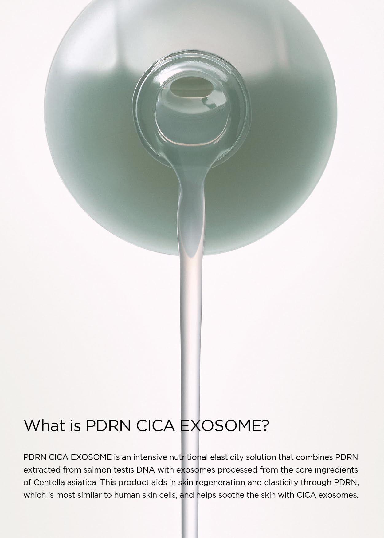 [ OFICIAL ] Suero de exosomas CICA de PDRN, PDRN (ADN sódico) al 1%, exosoma CICA 1000 ppm, colágeno marino, suaviza y regenera la piel, 1,69 fl.oz.