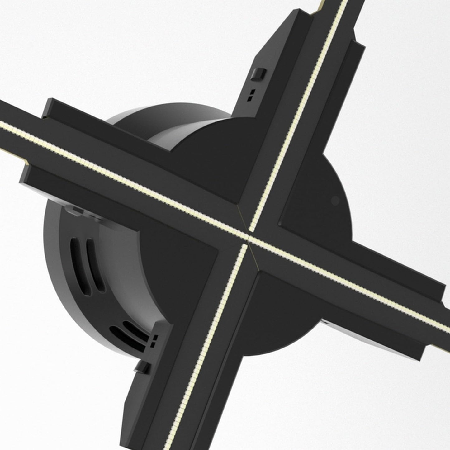 GIWOX - Ventilador LED con holograma 3D, proyector de video holográfico 3D, compatible con WiFi, aplicación de teléfono y tarjeta TF, holograma 3D, visualización de publicidad gráfica para