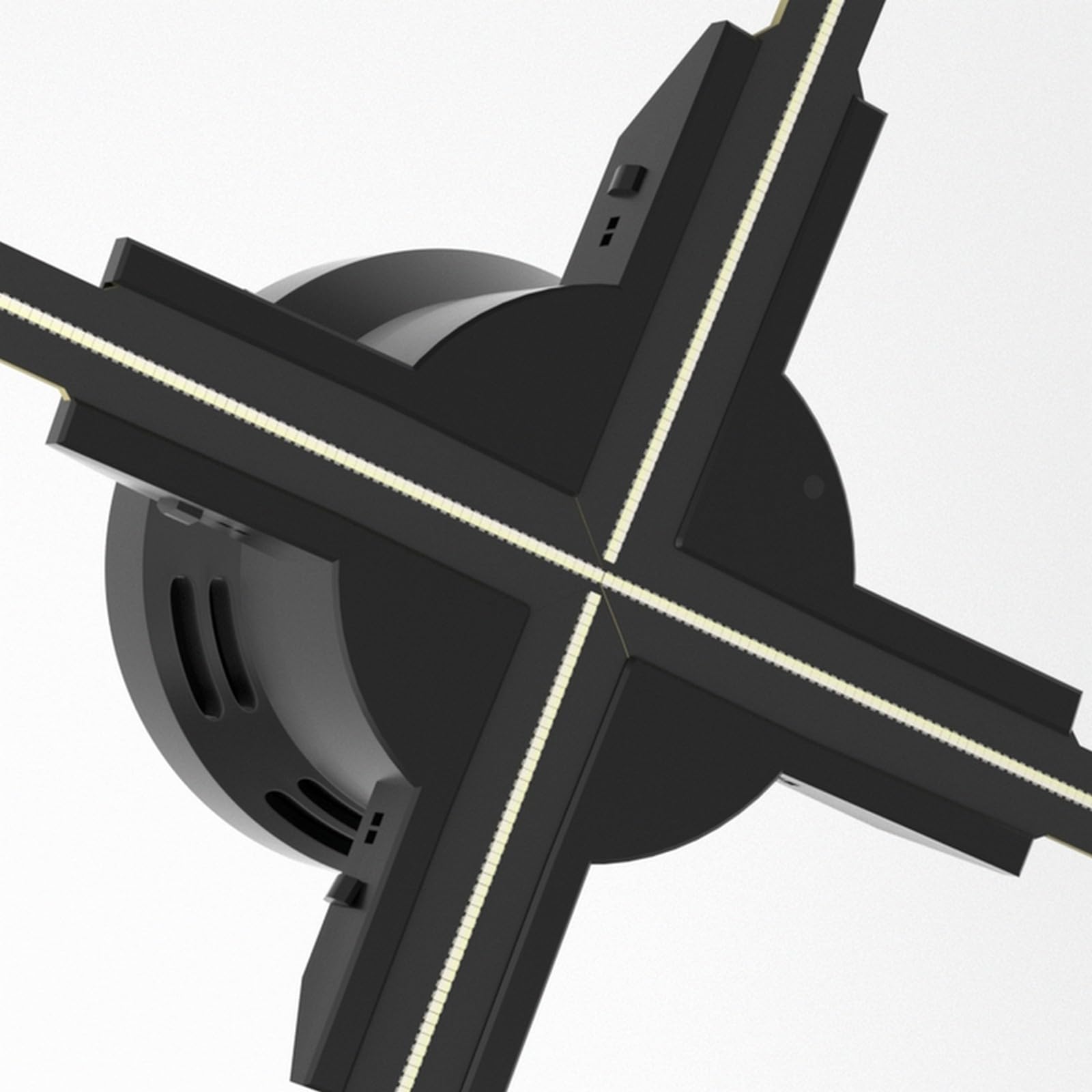 GIWOX - Ventilador LED con holograma 3D, proyector de video holográfico 3D, compatible con WiFi, aplicación de teléfono y tarjeta TF, holograma 3D, visualización de publicidad gráfica para