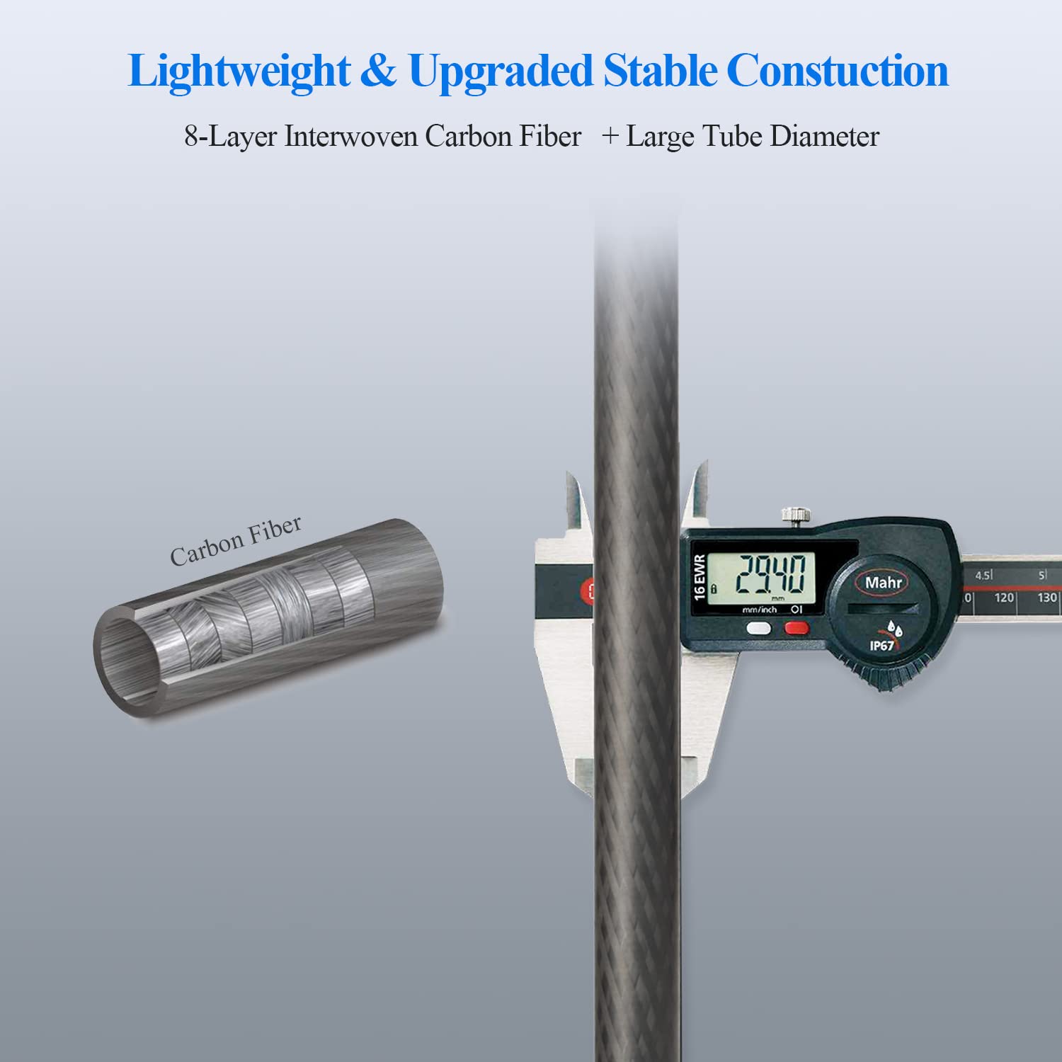 Trípode Profesional SIRUI Fibra de Carbono Resistente Impermeable 69 Pulgadas con Columna Central Triangular para Cámara DSLR y Videocámara