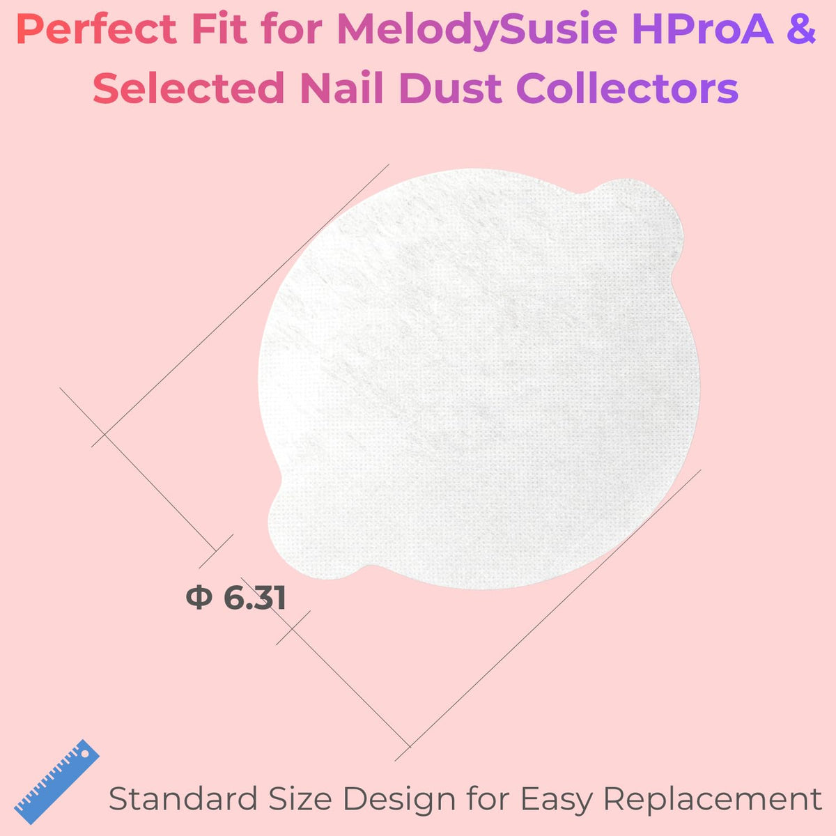Filtros Desechables ELUCIA 210 Recambio Blanco para Recolectores de Polvo de Uñas MelodySusie HProA