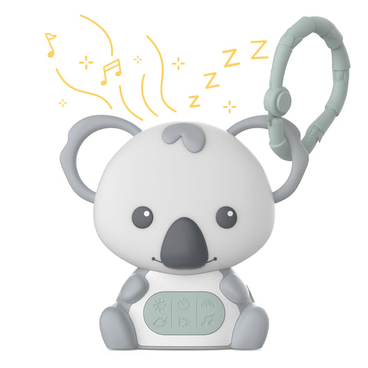Máquina de Sonido Portátil Pure Enrichment Koala con Luz Nocturna y Anillo Desmontable para Bebé