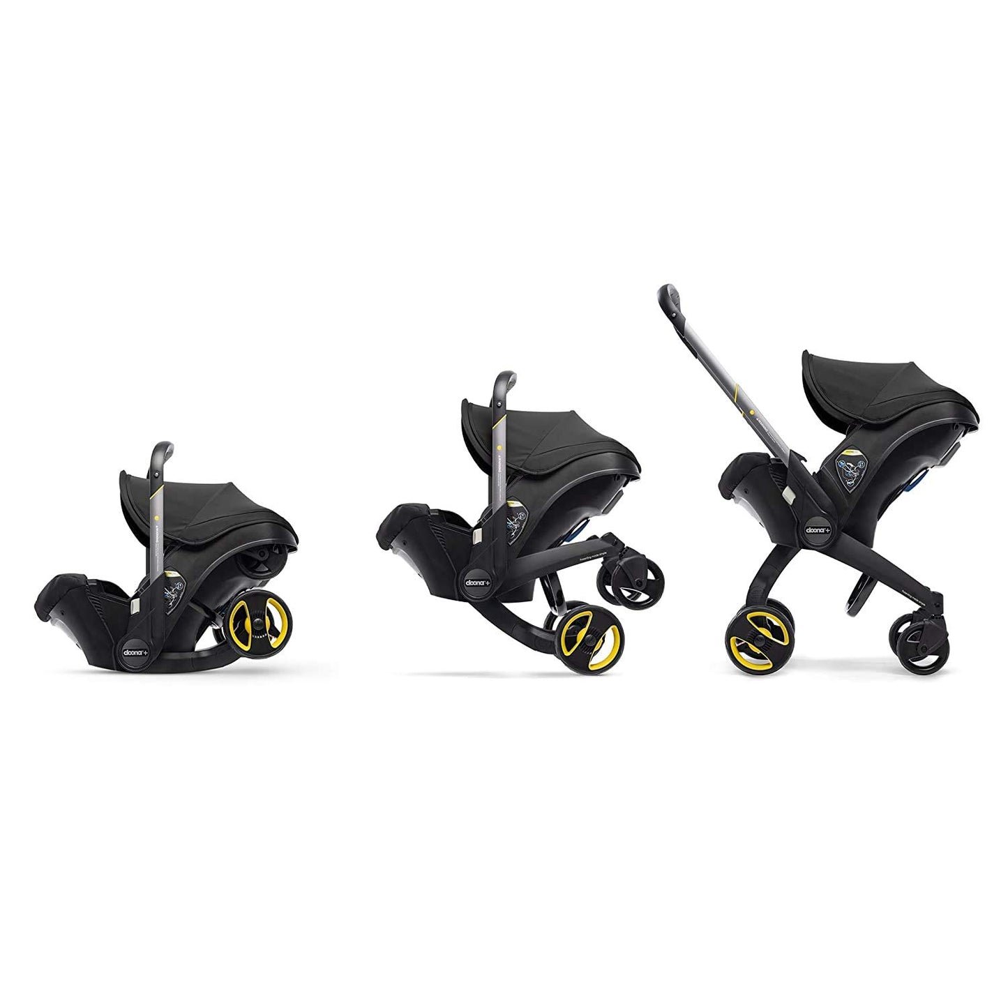 Doona Auto-Asiento Infantil y Base con Pasador, Asiento Orientado Hacia Atrás. Cambia a Carriola en Cuestión De Segundos. Útil y Práctico - Nitro Black