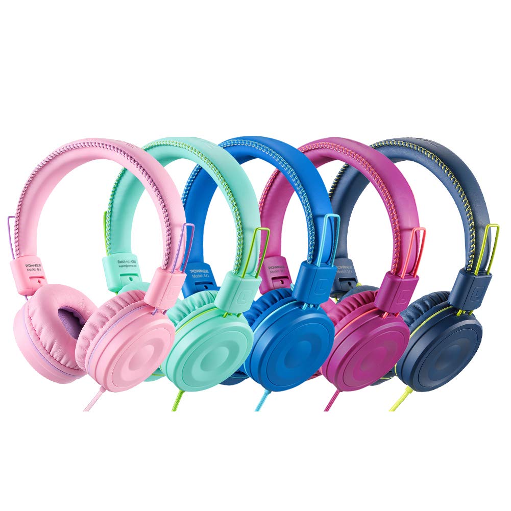 Auriculares Powmee M1 Azul Cableados y Antienredos para Niños