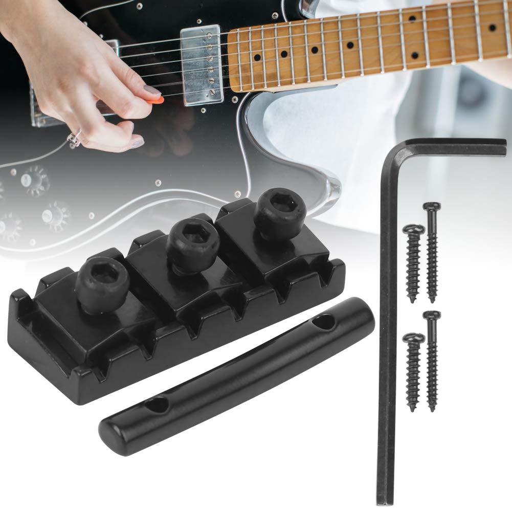 Tuerca de bloqueo de cuerda de guitarra de 6 cuerdas Tuerca de cuerda de guitarra eléctrica de 42 mm con tornillos de montaje y llave(GE99) accesorios de juego