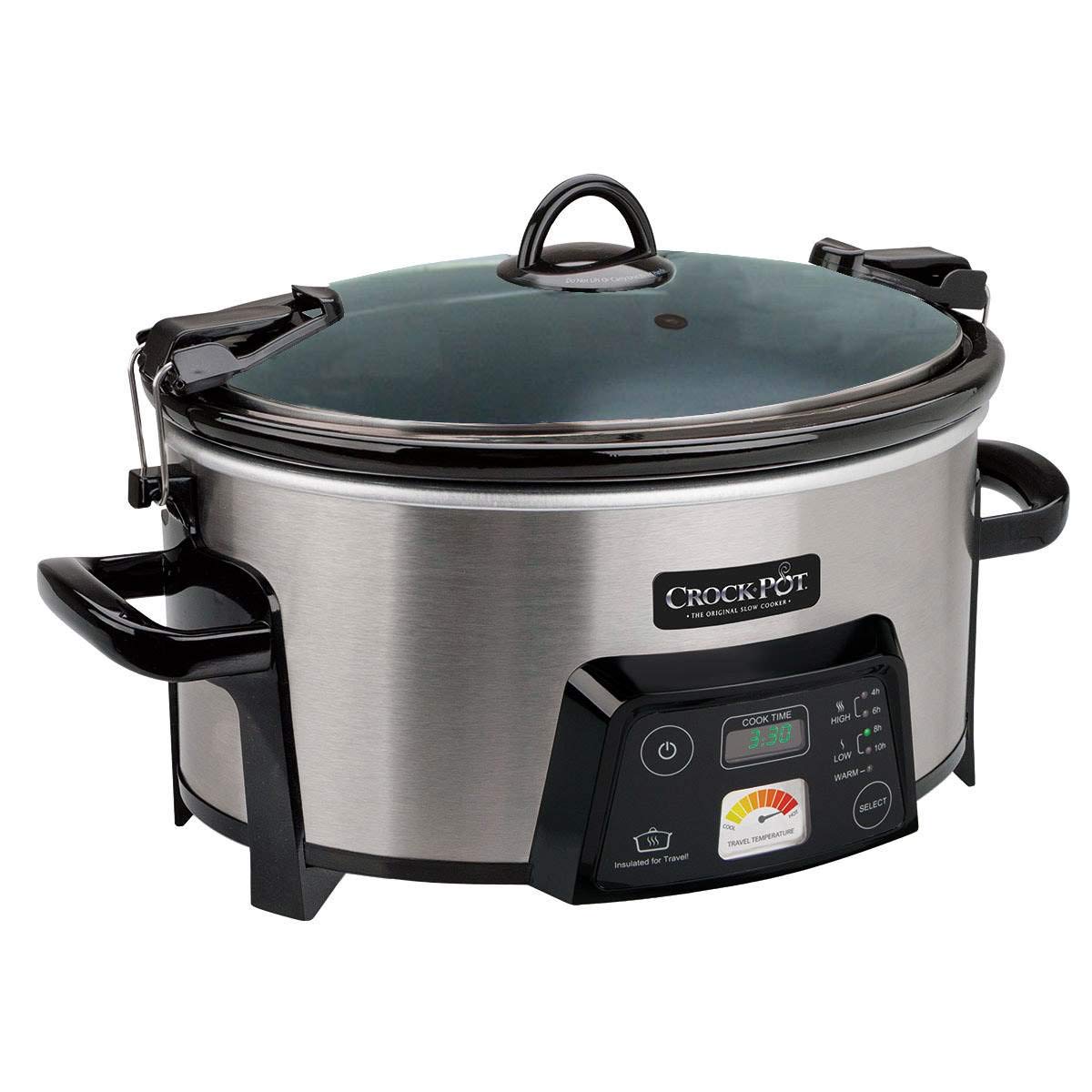 Crock-Pot SCCPCTS605-S Cook Travel Serve 6 cuartos de galón de cocción lenta programable