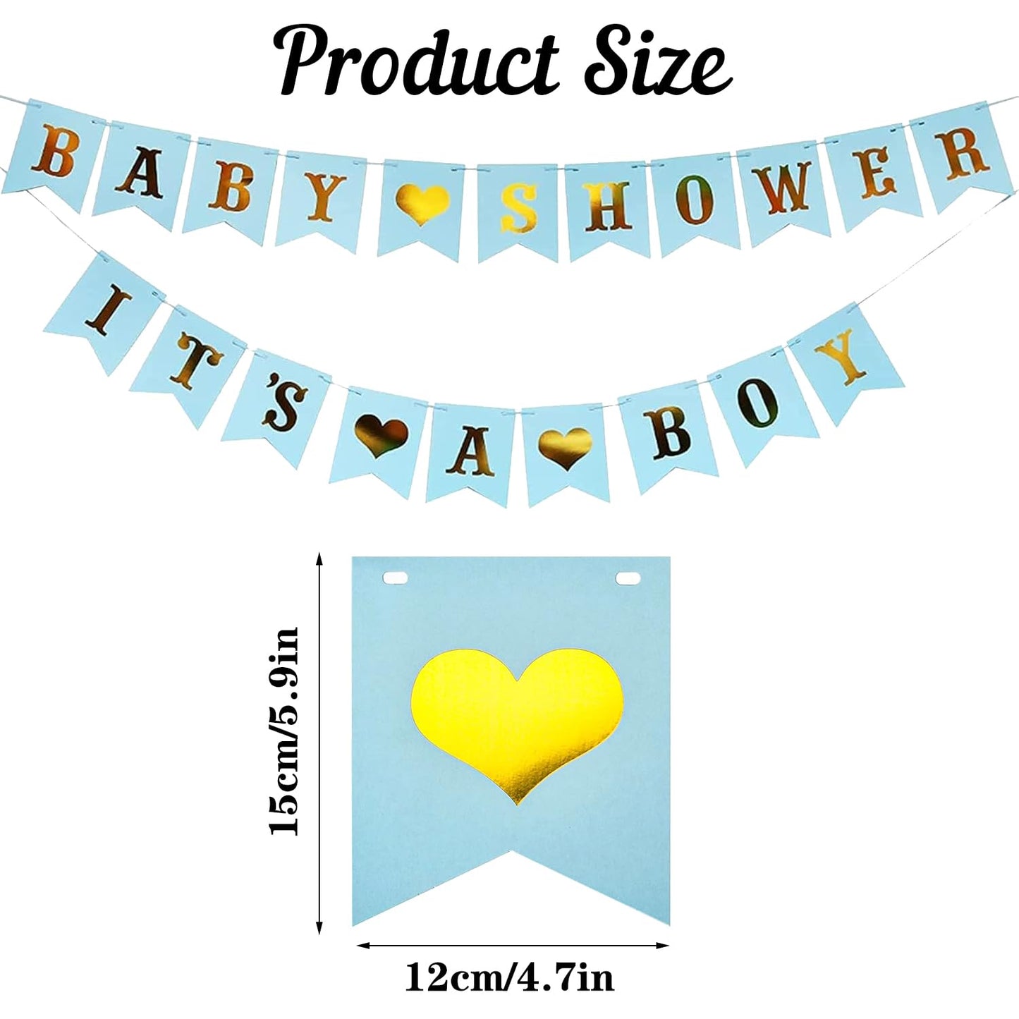 CoolerthingsDG, es un niño, decoración de baby shower para niño, azul y plateado, suministros para baby shower