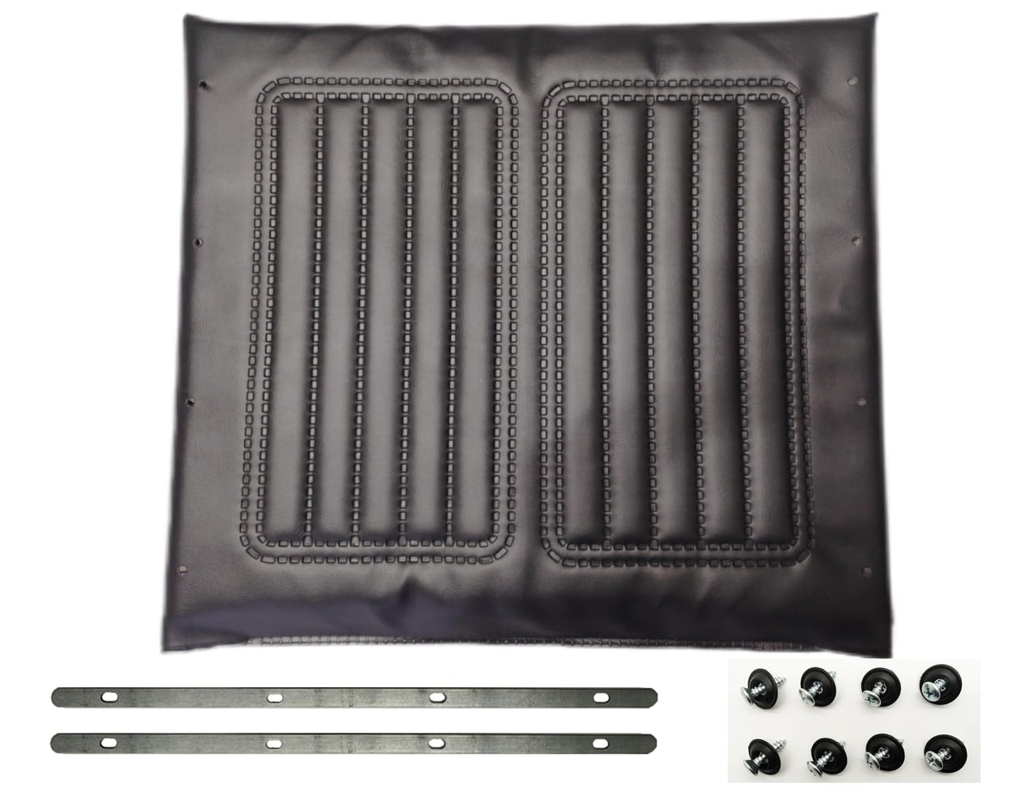 ForconMed Silver Sport 2 Cojín para Silla De Ruedas 18 Pulgadas, Asiento De Repuesto para Silla De Ruedas, Tapicería De Asiento Vinil 18X16”, Relieve, Piezas De Repuesto, con Herrajes, Stds3