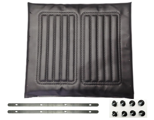 ForconMed Silver Sport 2 Cojín para Silla De Ruedas 18 Pulgadas, Asiento De Repuesto para Silla De Ruedas, Tapicería De Asiento Vinil 18X16”, Relieve, Piezas De Repuesto, con Herrajes, Stds3