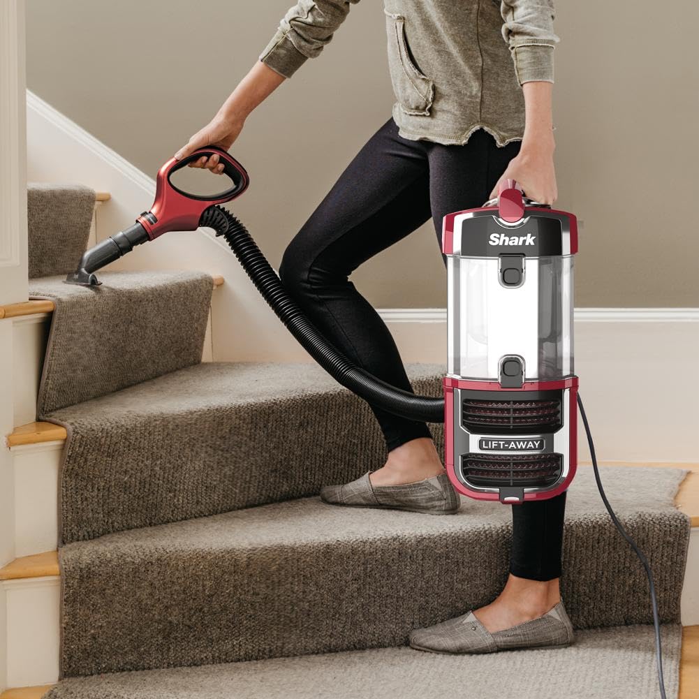 Aspiradora Vertical Shark peonía roja con Tecnología Lift-Away y Zero-M Anti Envolver el Cabello